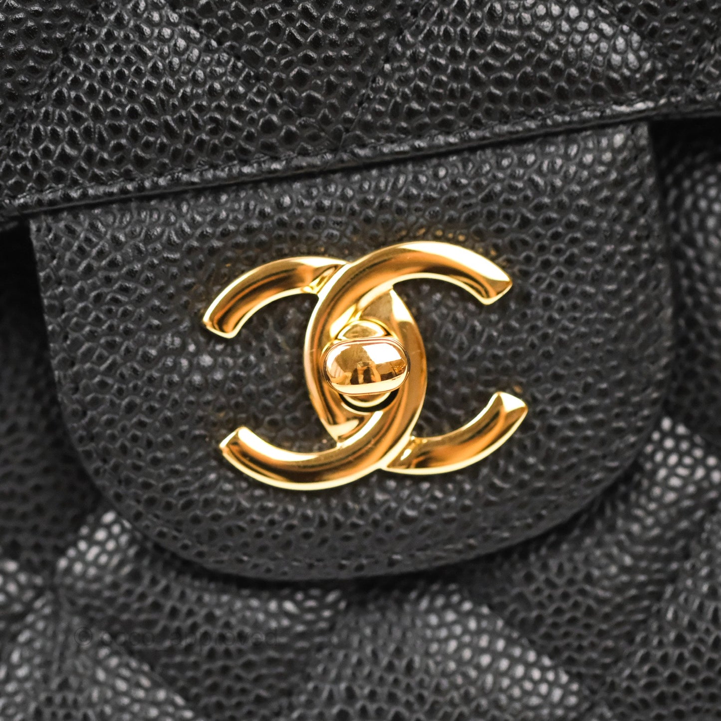 Chanel Jumbo Double Flap Black Caviar Gold Hardware⁣⁣
