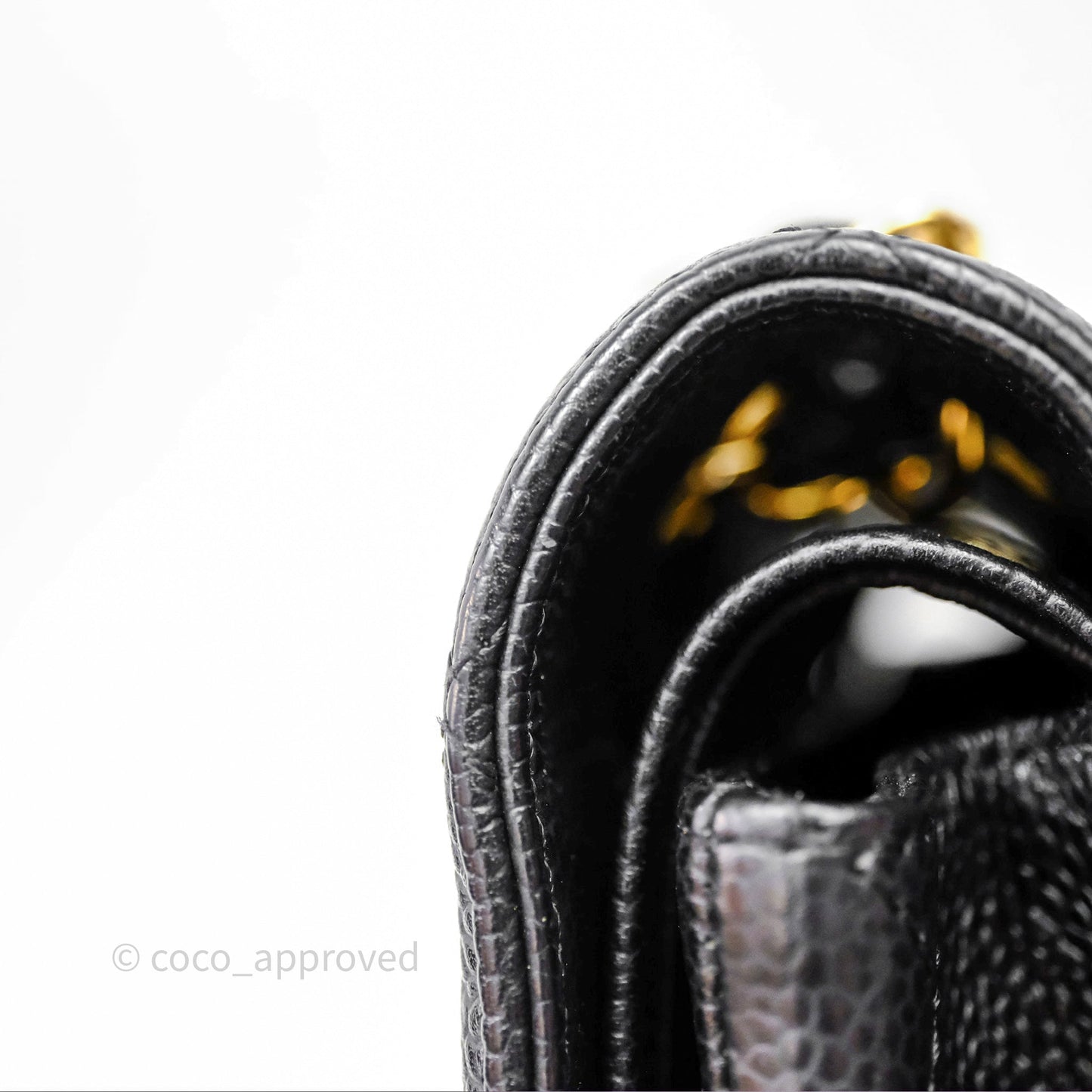 Chanel Classic M/L Medium Flap Quilted Black Caviar Gold Hardware