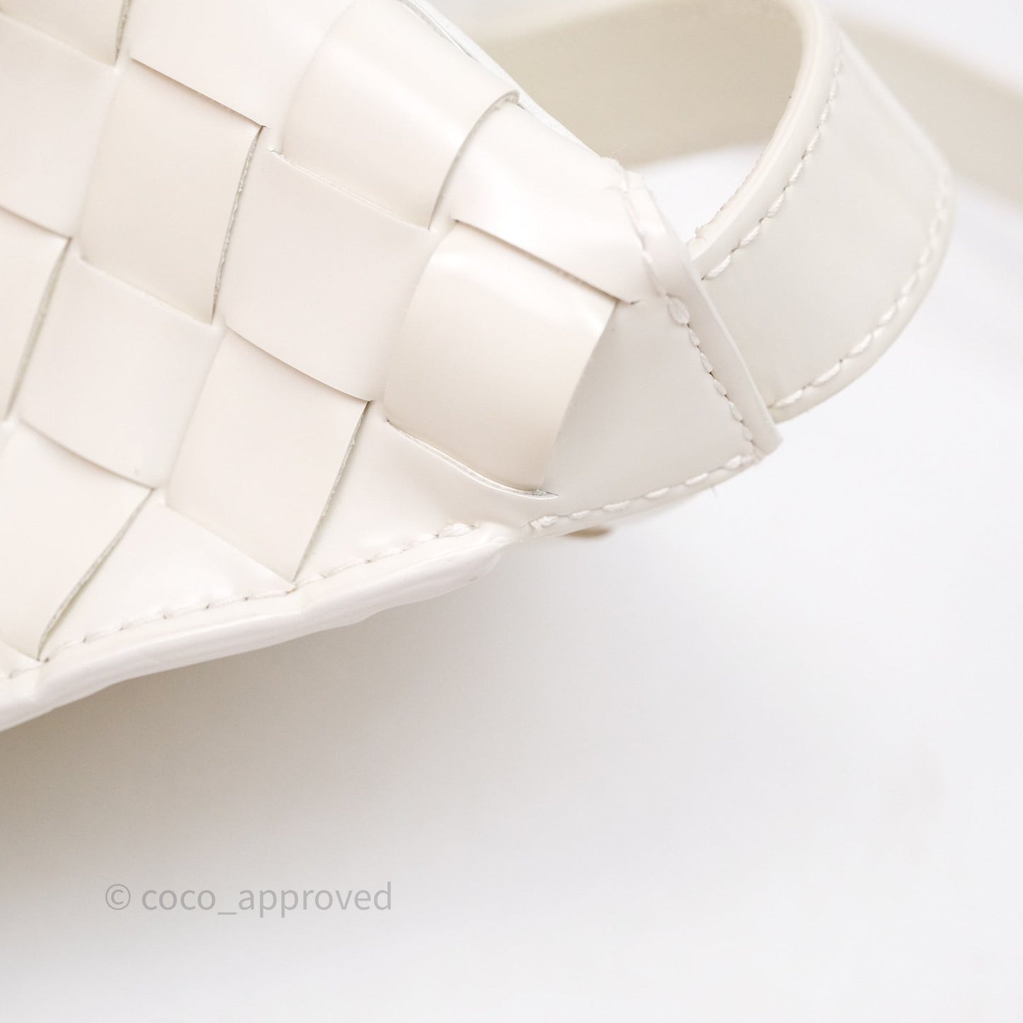 Bottega Veneta Flap Woven Leather White Shoulder Bag
