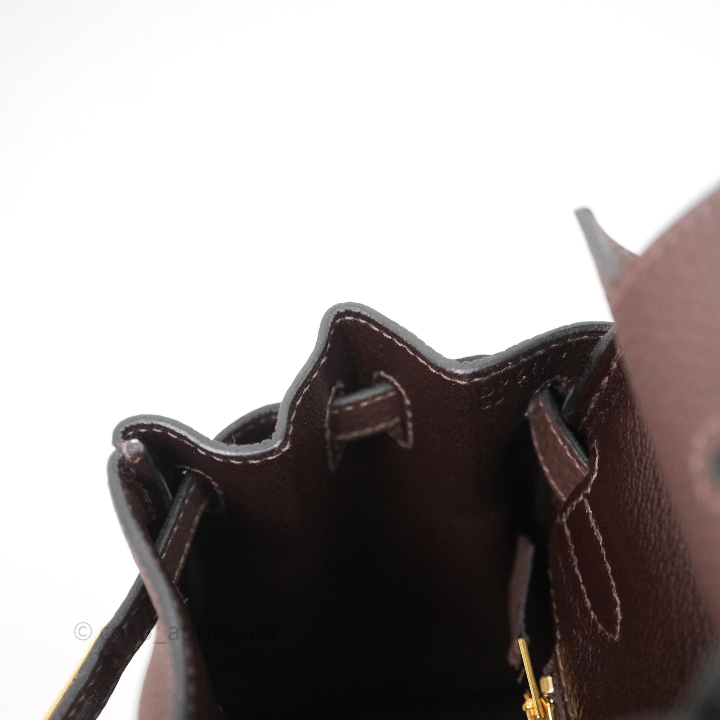 Hermes Birkin 25 Ebene Togo Gold Hardware