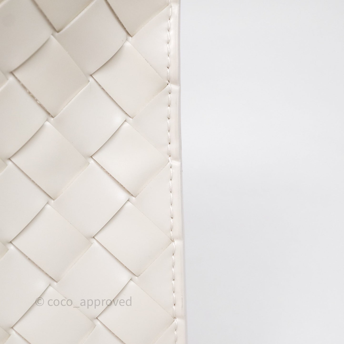 Bottega Veneta Flap Woven Leather White Shoulder Bag