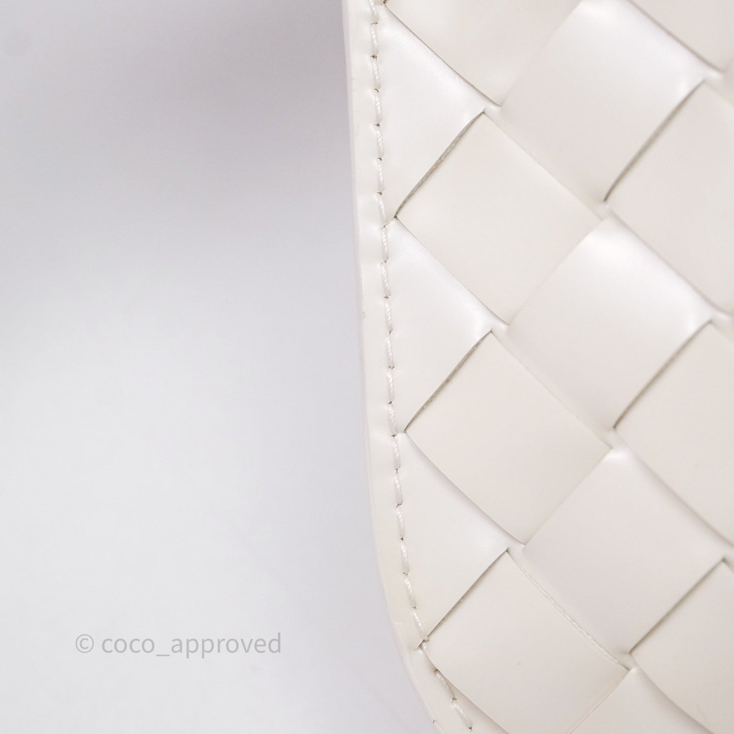 Bottega Veneta Flap Woven Leather White Shoulder Bag