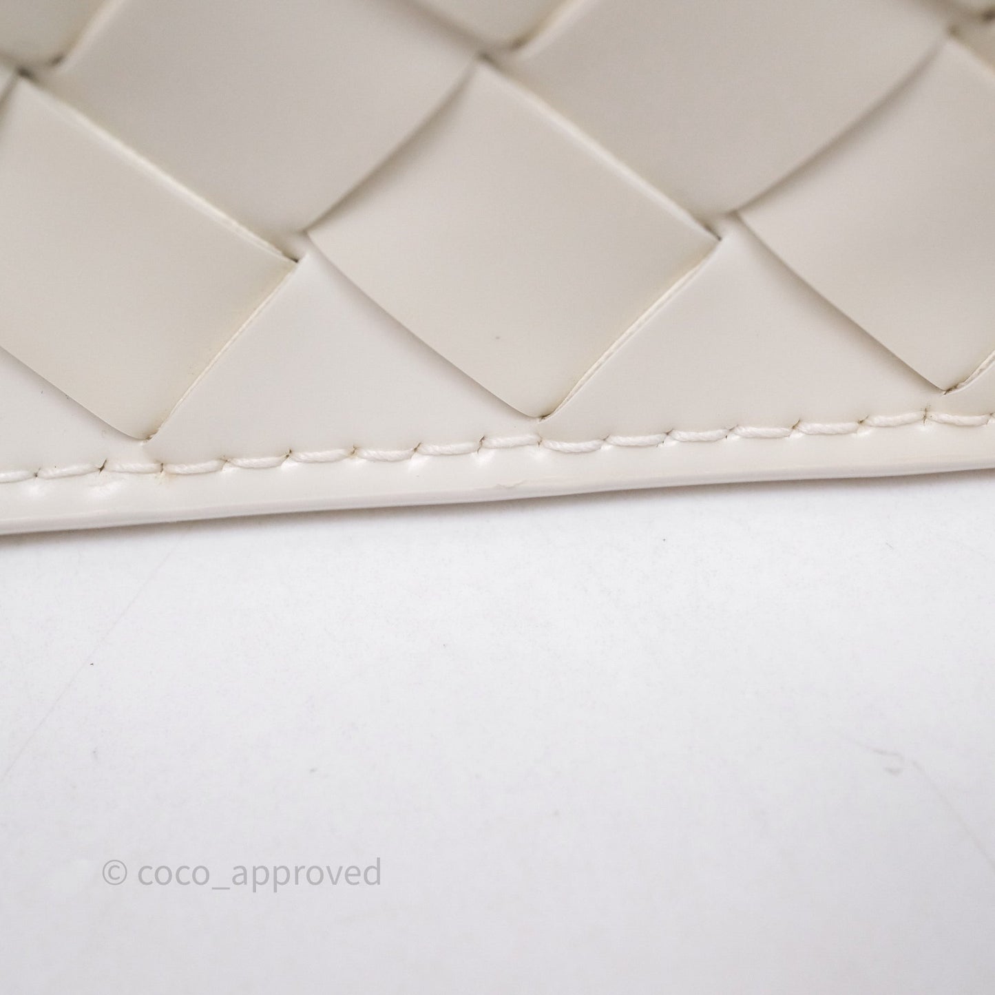 Bottega Veneta Flap Woven Leather White Shoulder Bag