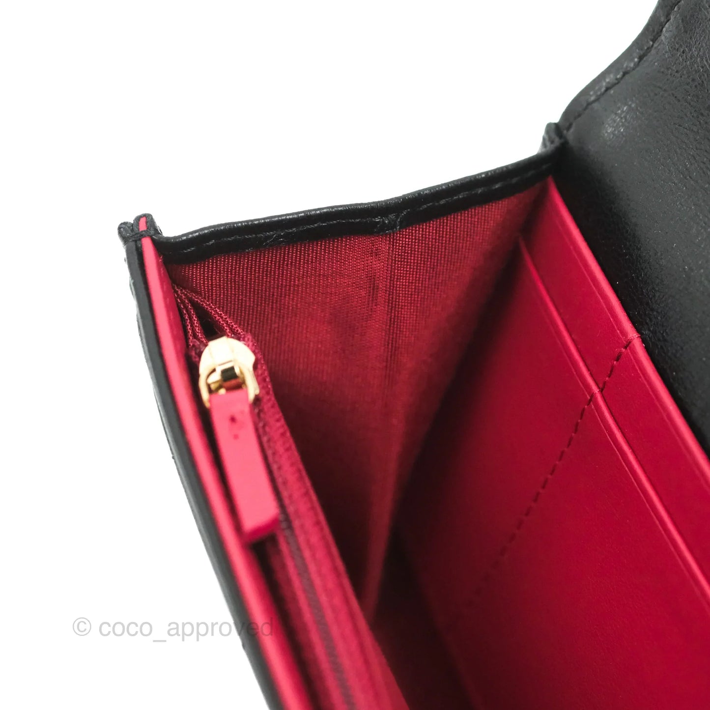 Chanel Quilted 19 Flap Wallet Black Lambskin