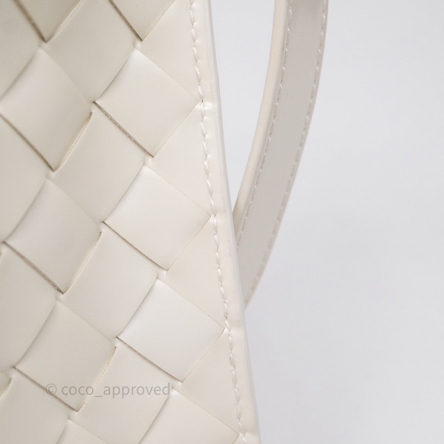 Bottega Veneta Flap Woven Leather White Shoulder Bag