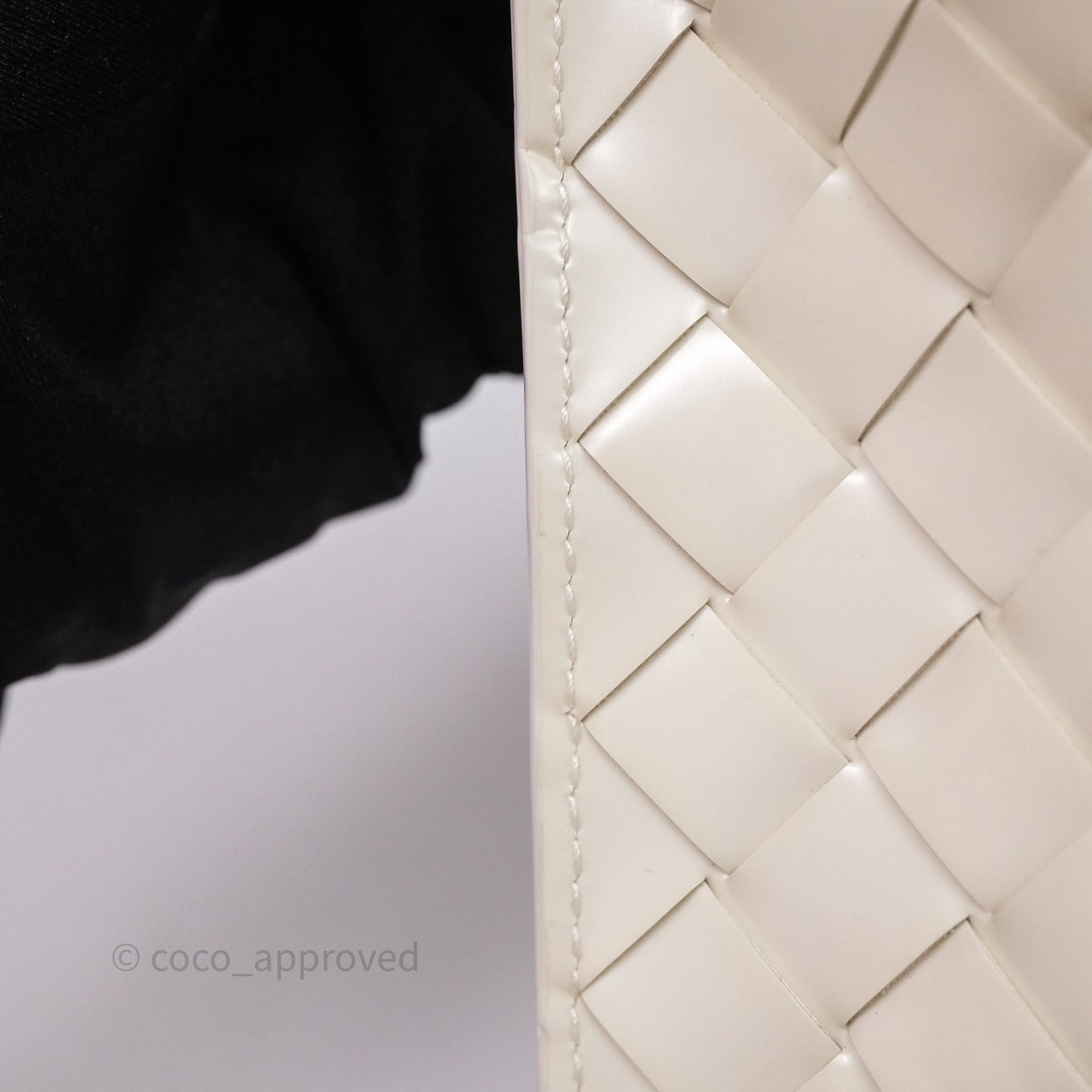 Bottega Veneta Flap Woven Leather White Shoulder Bag
