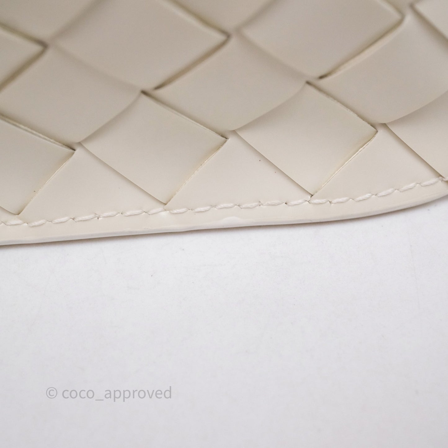 Bottega Veneta Flap Woven Leather White Shoulder Bag