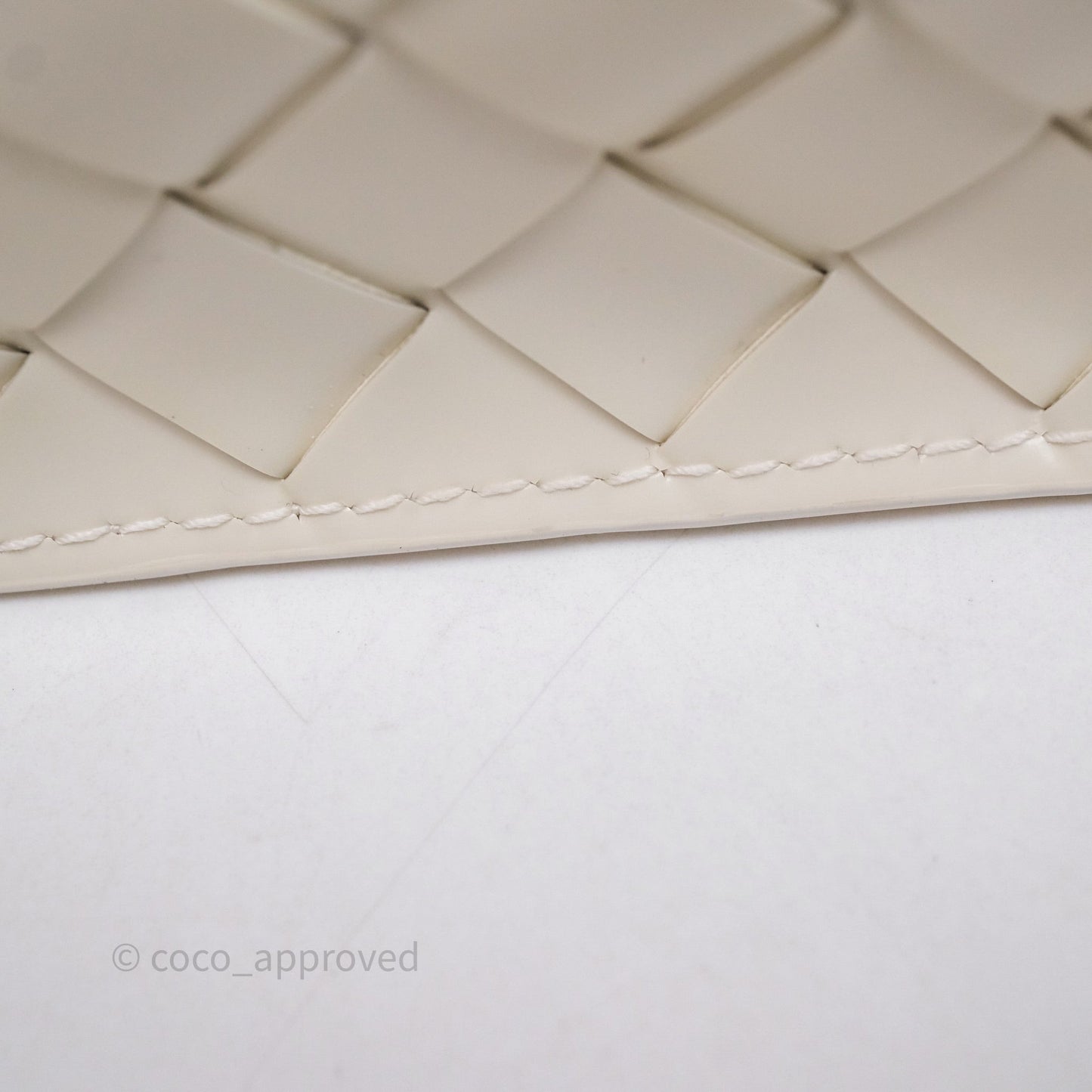 Bottega Veneta Flap Woven Leather White Shoulder Bag