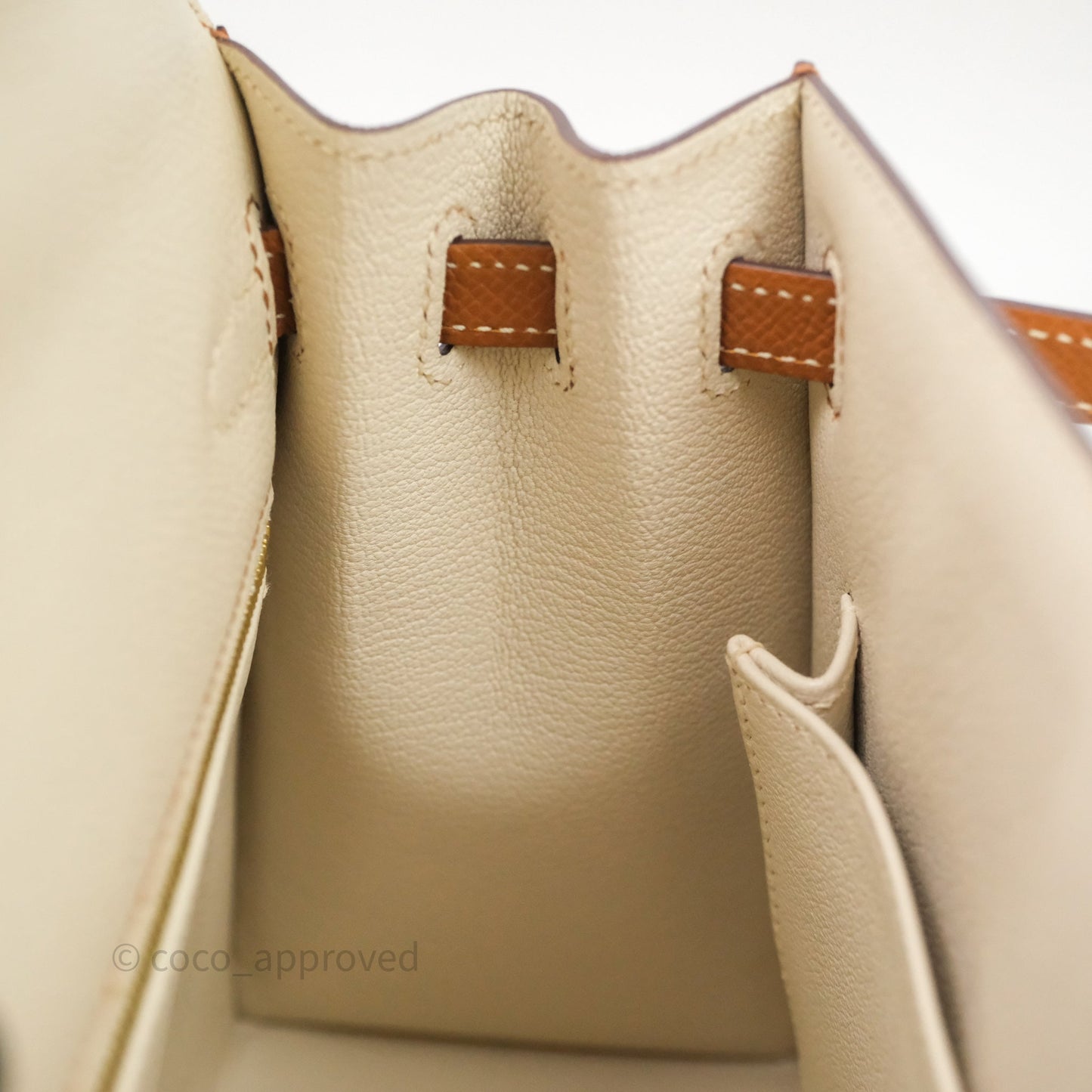 Hermes Kelly 25 Special Order Craie x Gold Epsom Matte Gold Hardware