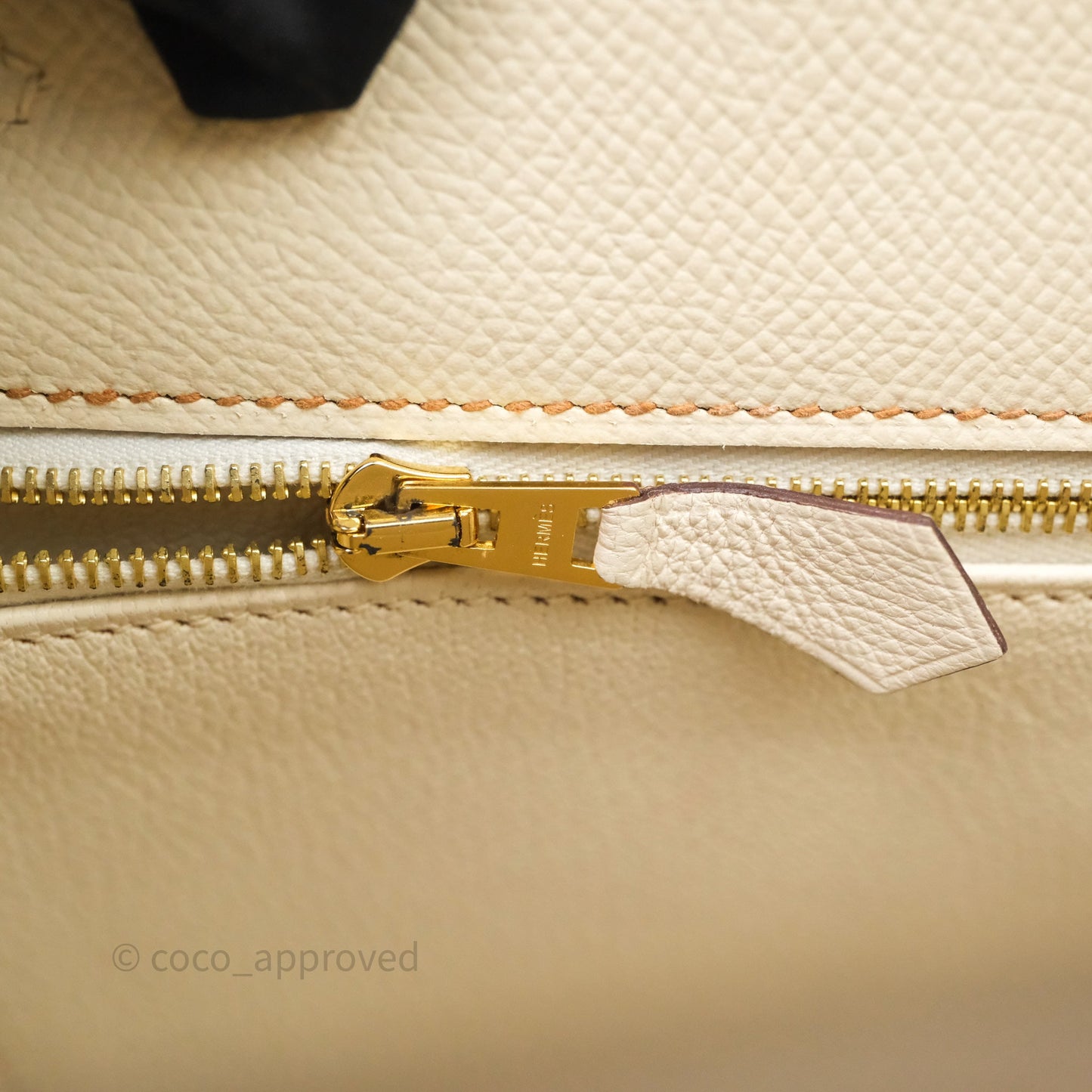 Hermes Kelly 25 Special Order Craie x Gold Epsom Matte Gold Hardware