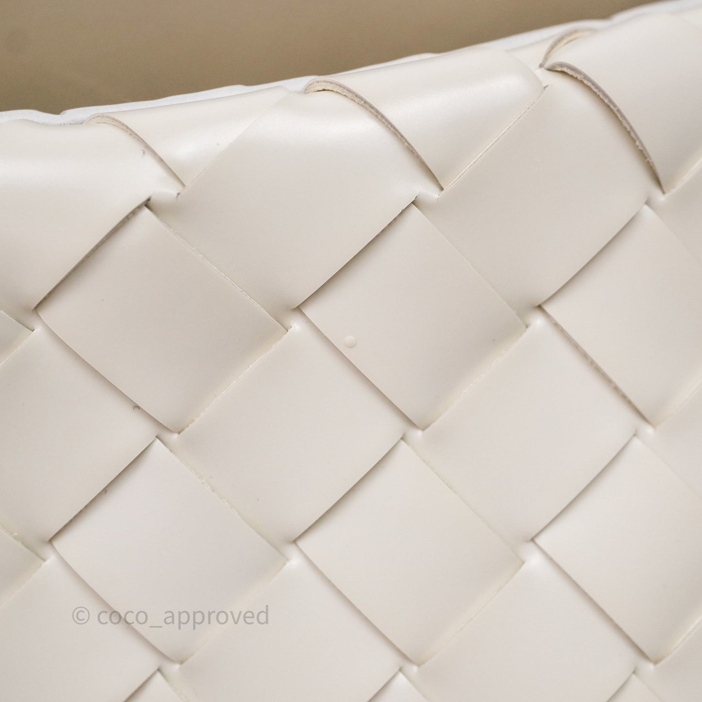 Bottega Veneta Flap Woven Leather White Shoulder Bag