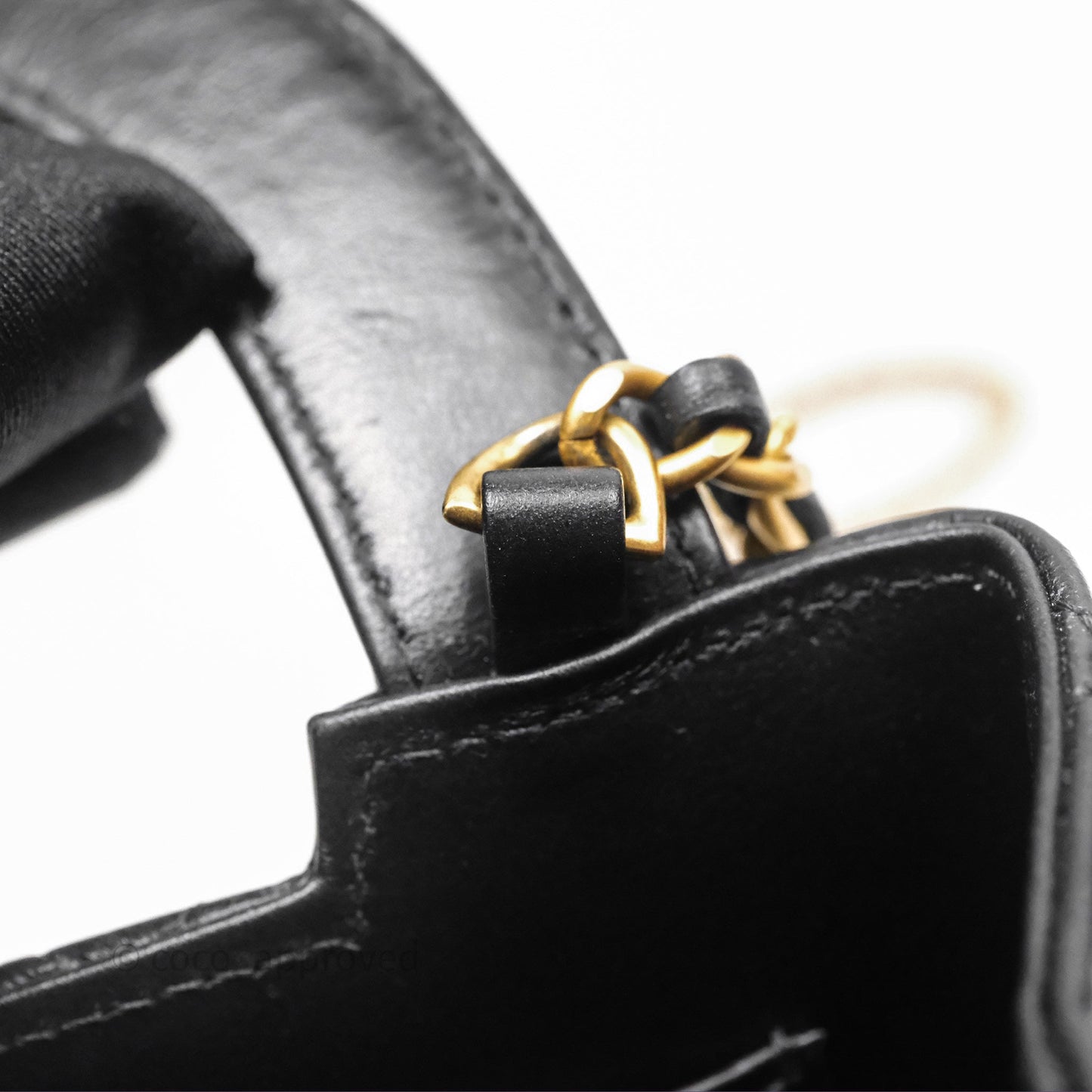 Chanel Kelly Bag Quilted Black Shiny Crumpled Calfskin Aged Gold Hardware