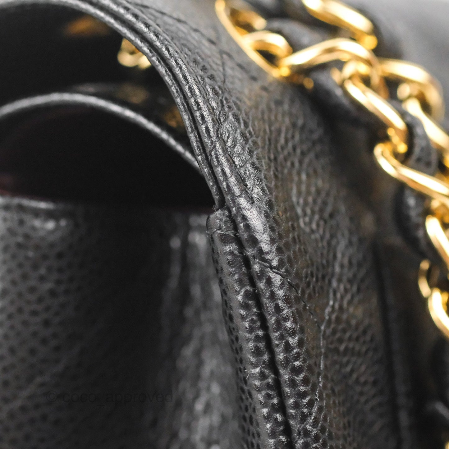 Chanel Jumbo Double Flap Black Caviar Gold Hardware⁣⁣
