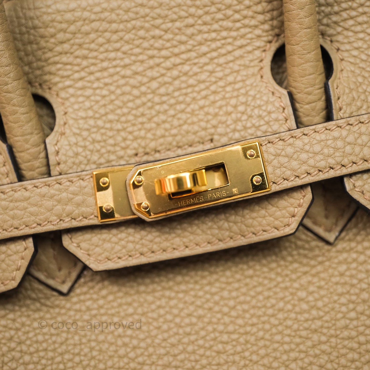 Hermès Birkin 25 Beige Marfa Togo Gold Hardware