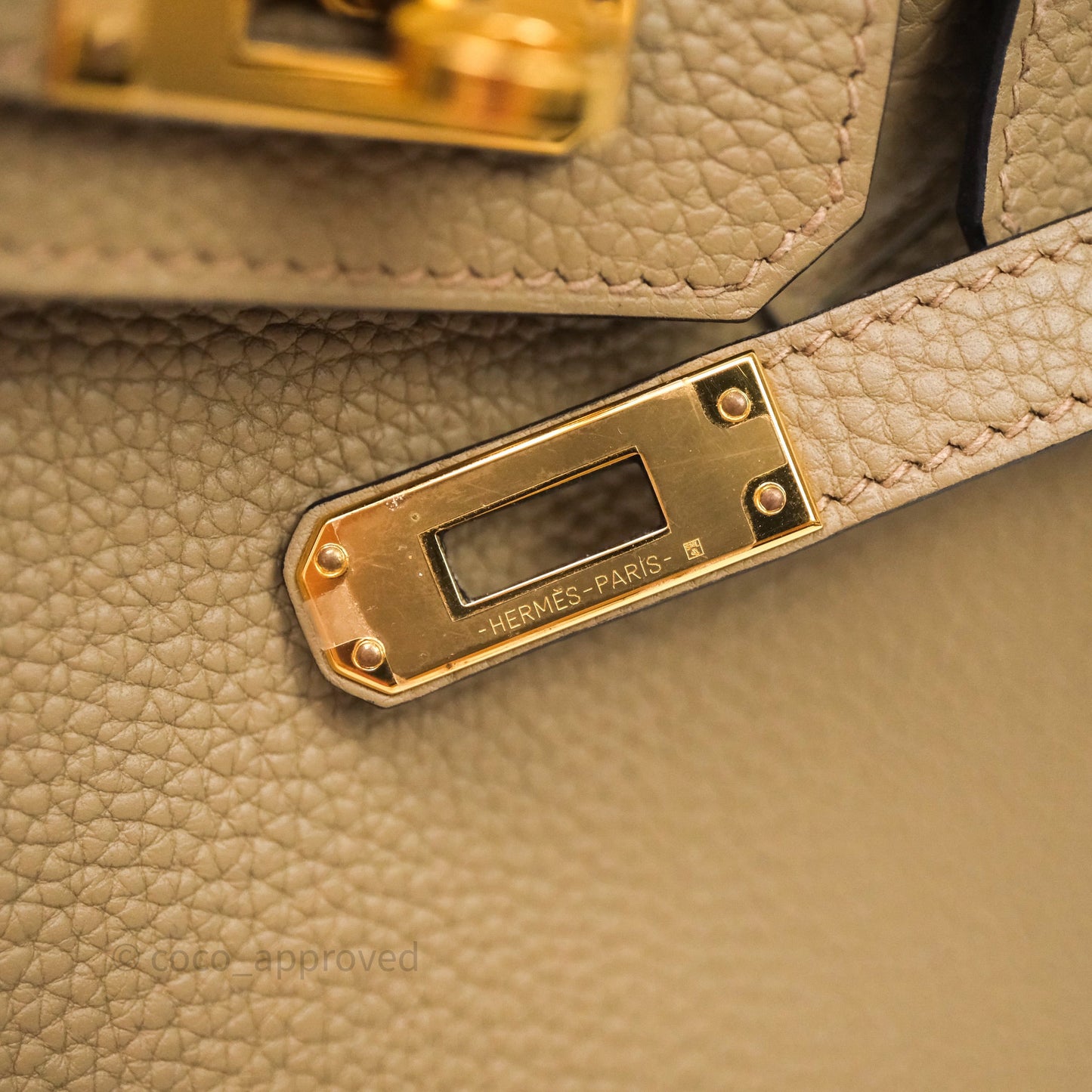 Hermès Birkin 25 Beige Marfa Togo Gold Hardware