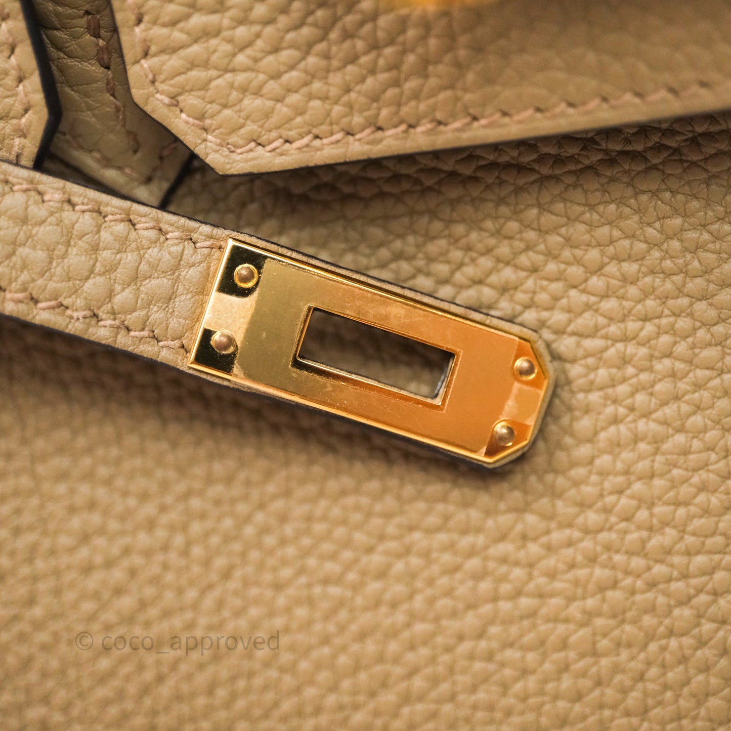 Hermès Birkin 25 Beige Marfa Togo Gold Hardware