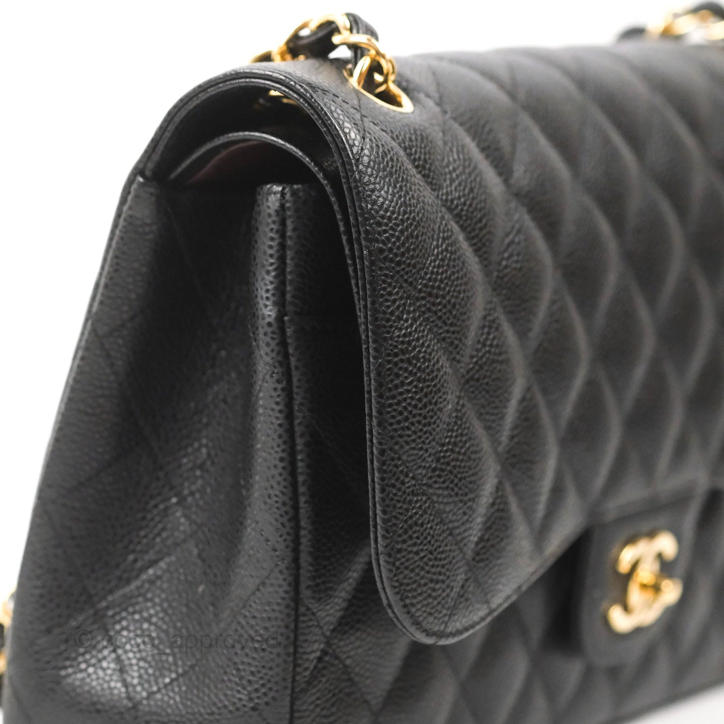 Chanel Jumbo Double Flap Black Caviar Gold Hardware⁣⁣