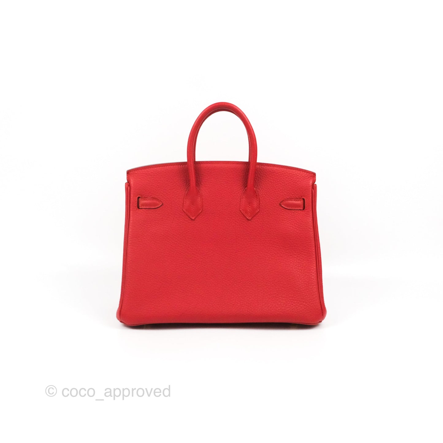 Hermes Birkin 25 Togo Rouge Vermillon Gold Hardware