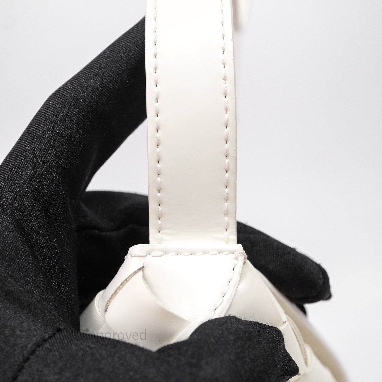 Bottega Veneta Flap Woven Leather White Shoulder Bag