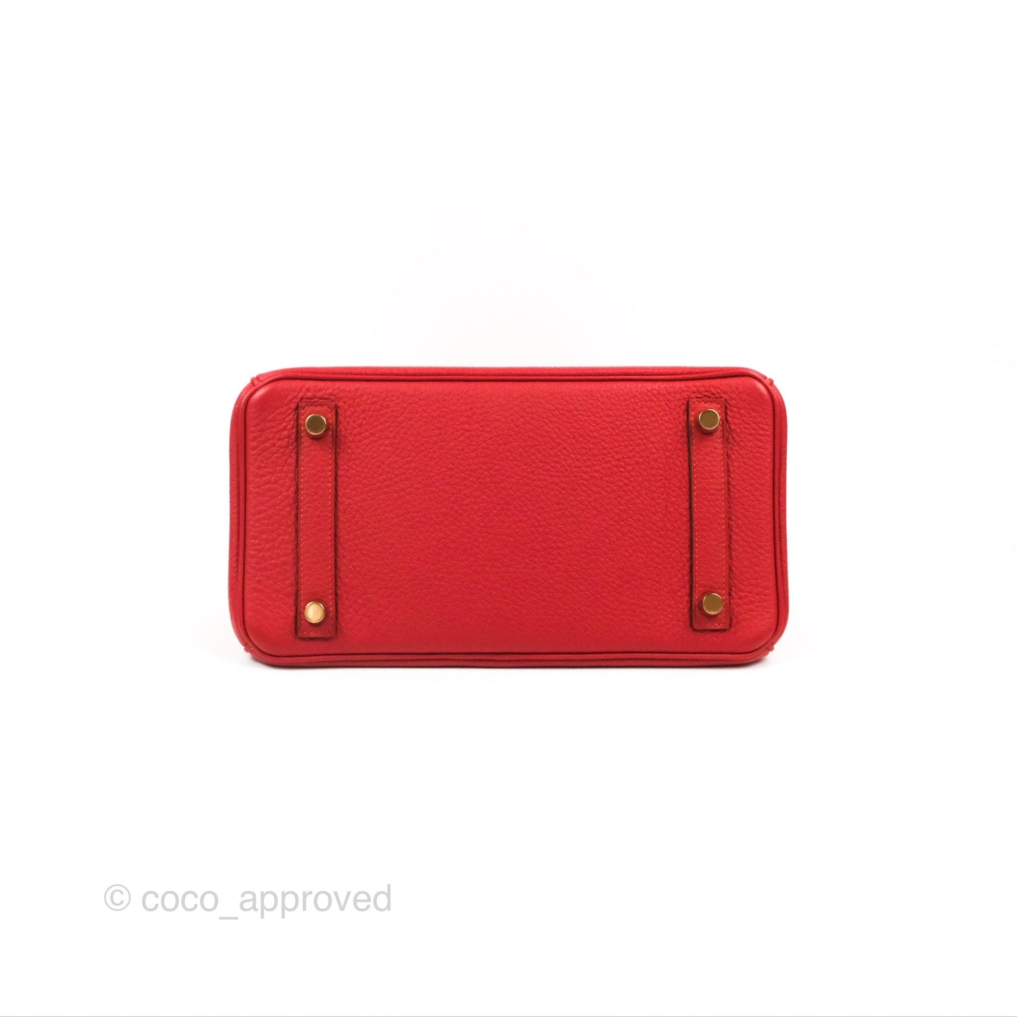 Hermes Birkin 25 Togo Rouge Vermillon Gold Hardware