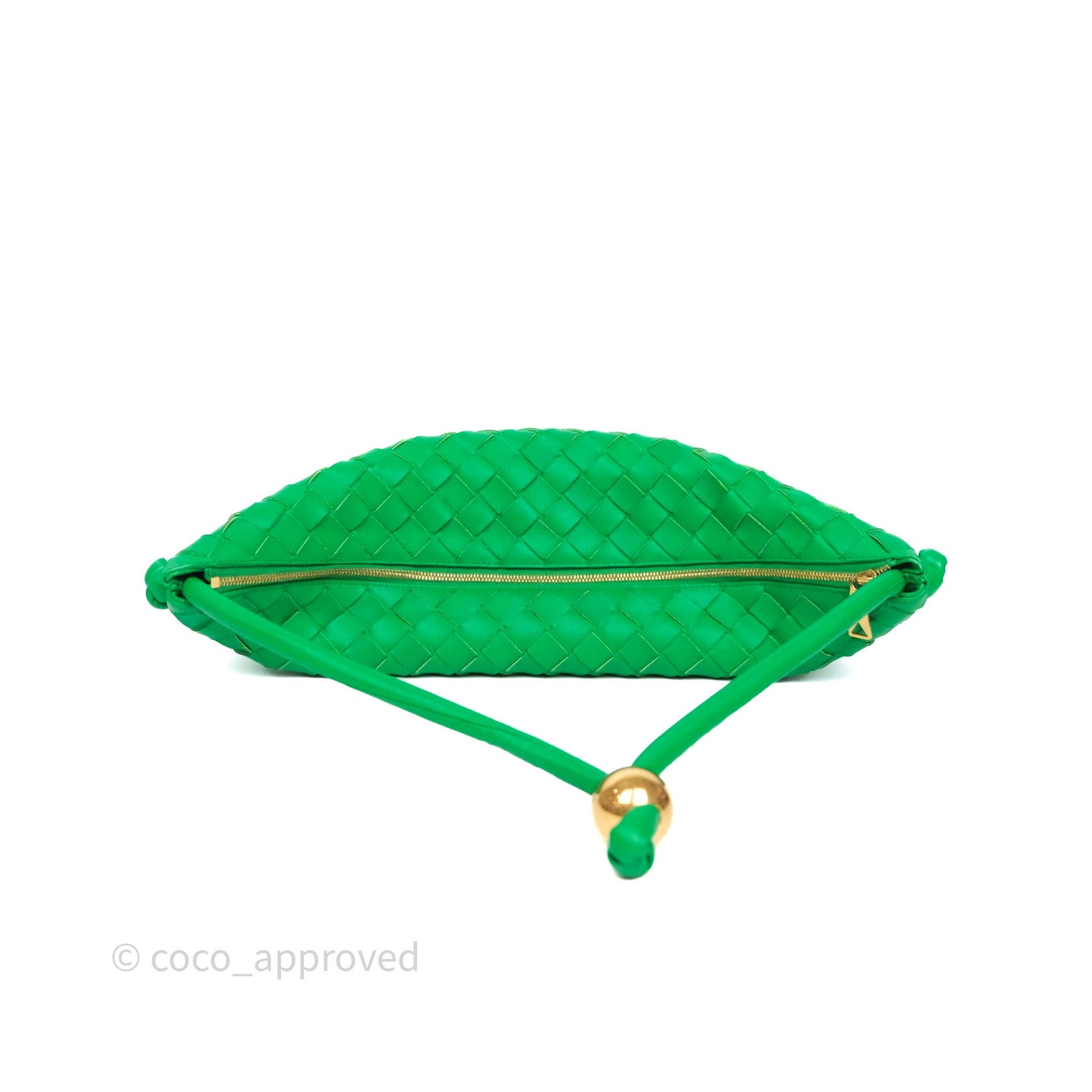 Bottega Veneta Medium Turn Pouch Nappa Intrecciato Parakeet Green