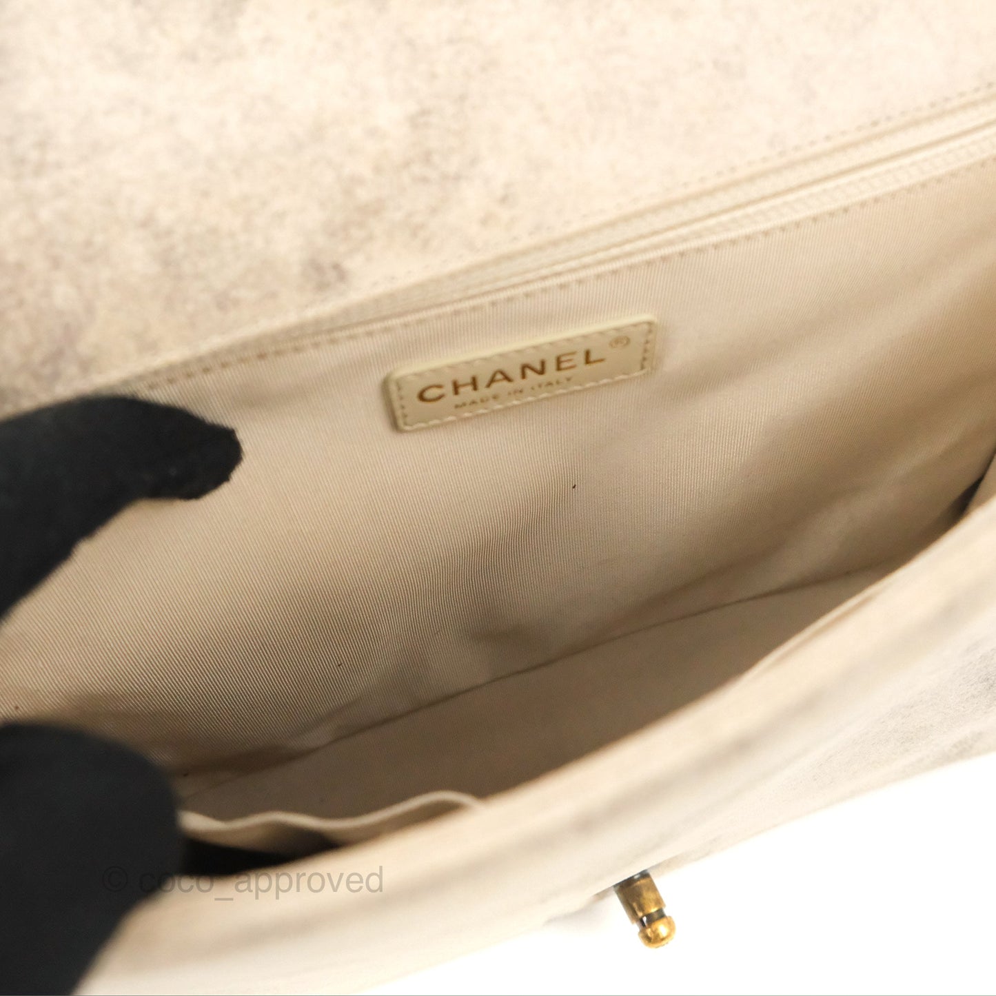 Chanel Boy Flap Bag Quilted Distressed Suede Large