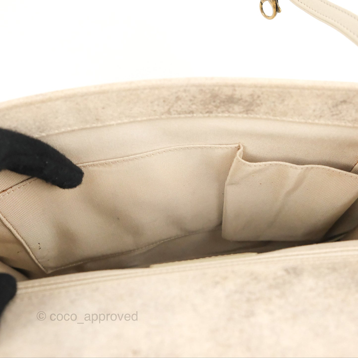 Chanel Boy Flap Bag Quilted Distressed Suede Large
