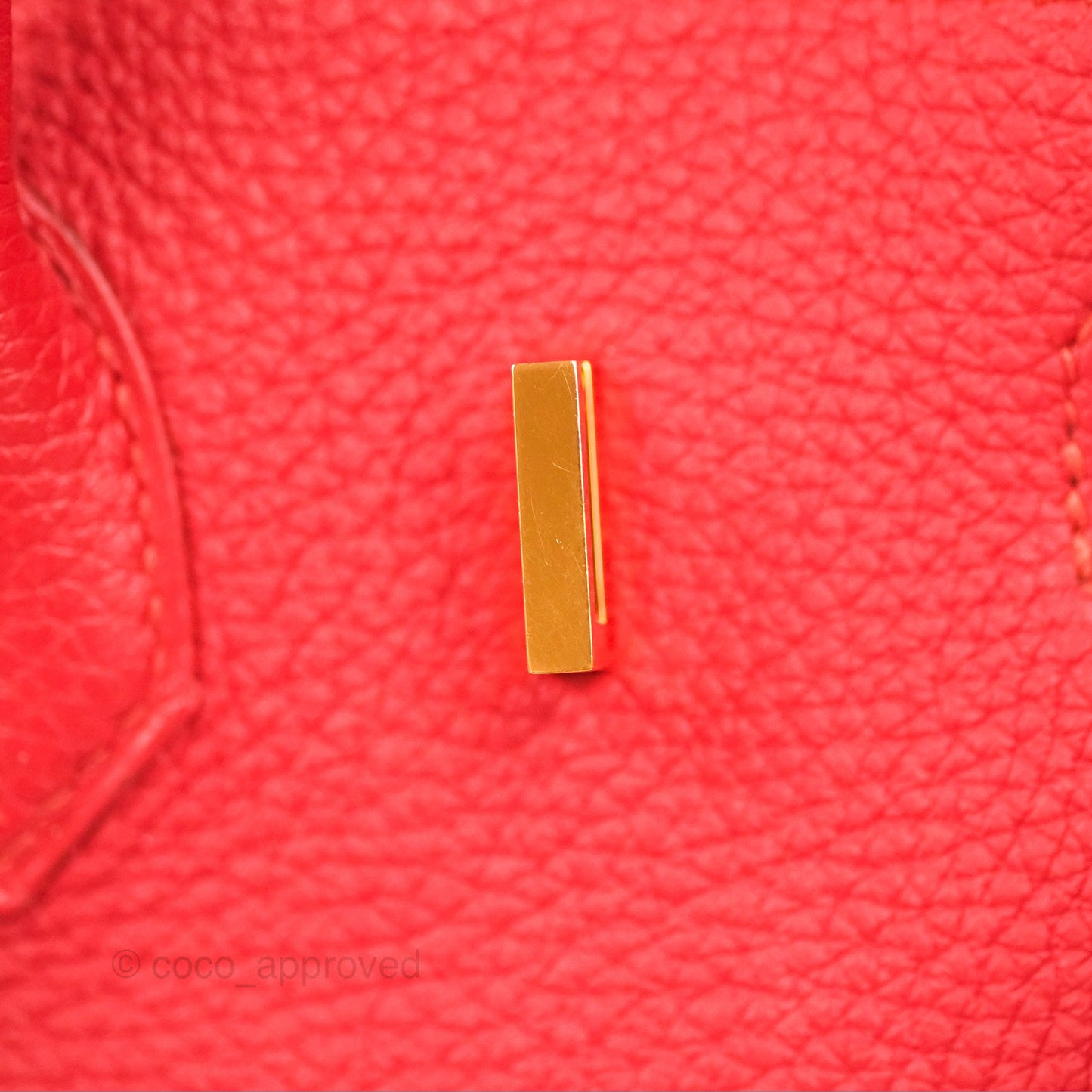 Hermes Birkin 25 Togo Rouge Vermillon Gold Hardware