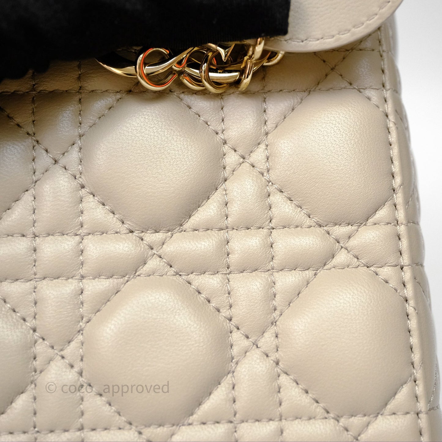 Christian Dior Small Lady Dior My ABCDior Bag Sand Beige Cannage Lambskin