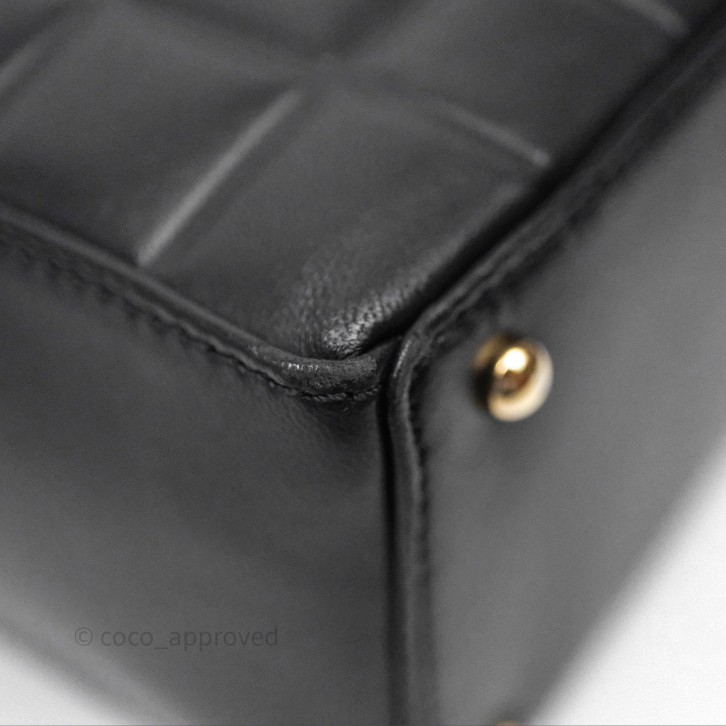 Chanel Vintage Chocolate Bar Shoulder Bag Black Lambskin