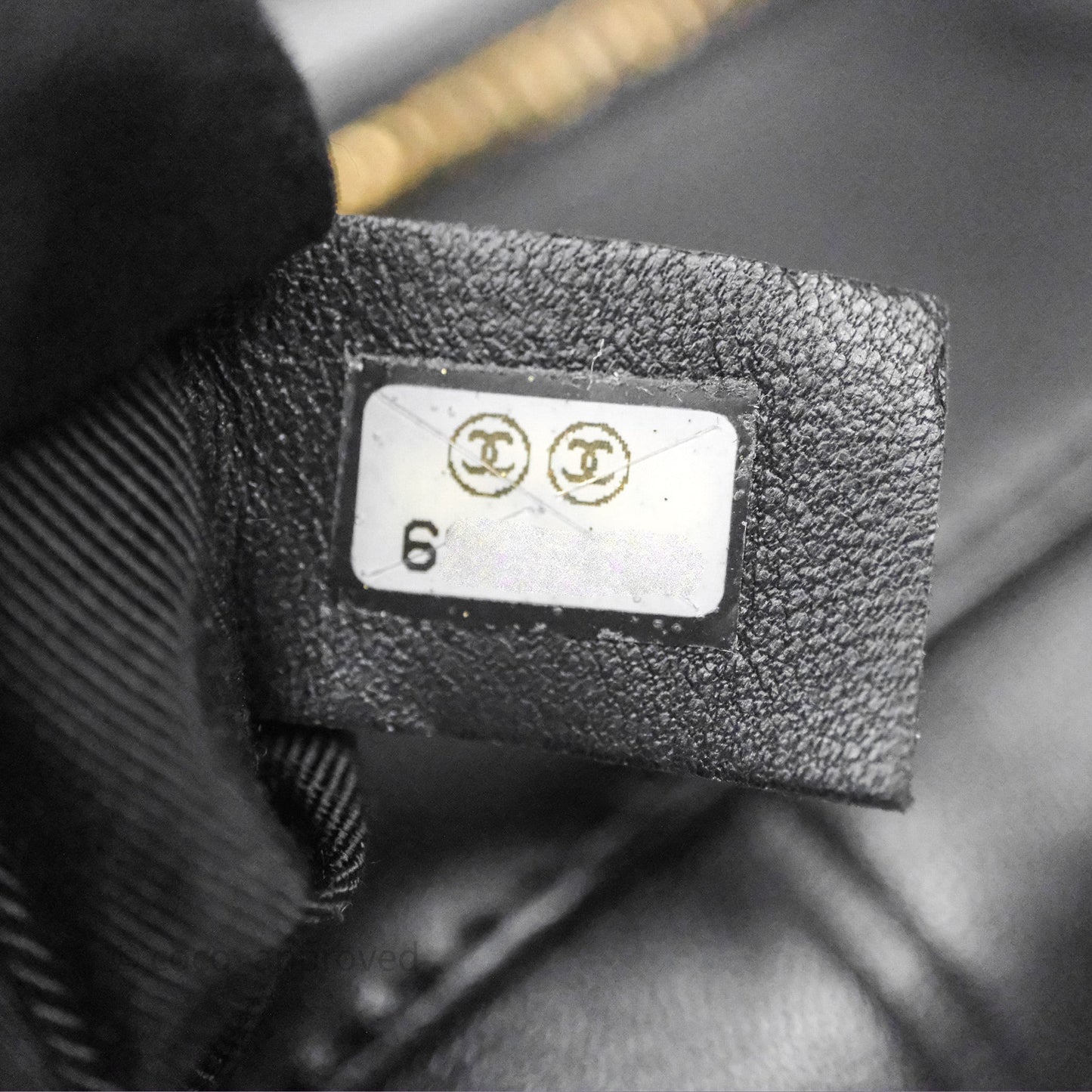 Chanel Vintage Chocolate Bar Shoulder Bag Black Lambskin