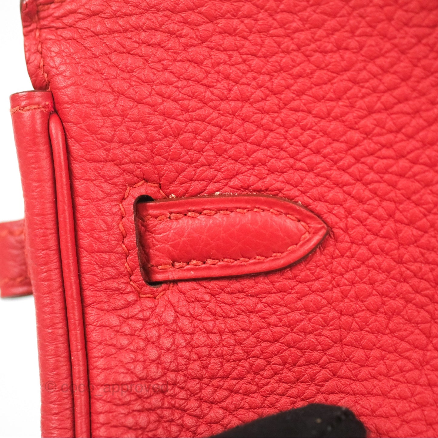 Hermes Birkin 25 Togo Rouge Vermillon Gold Hardware