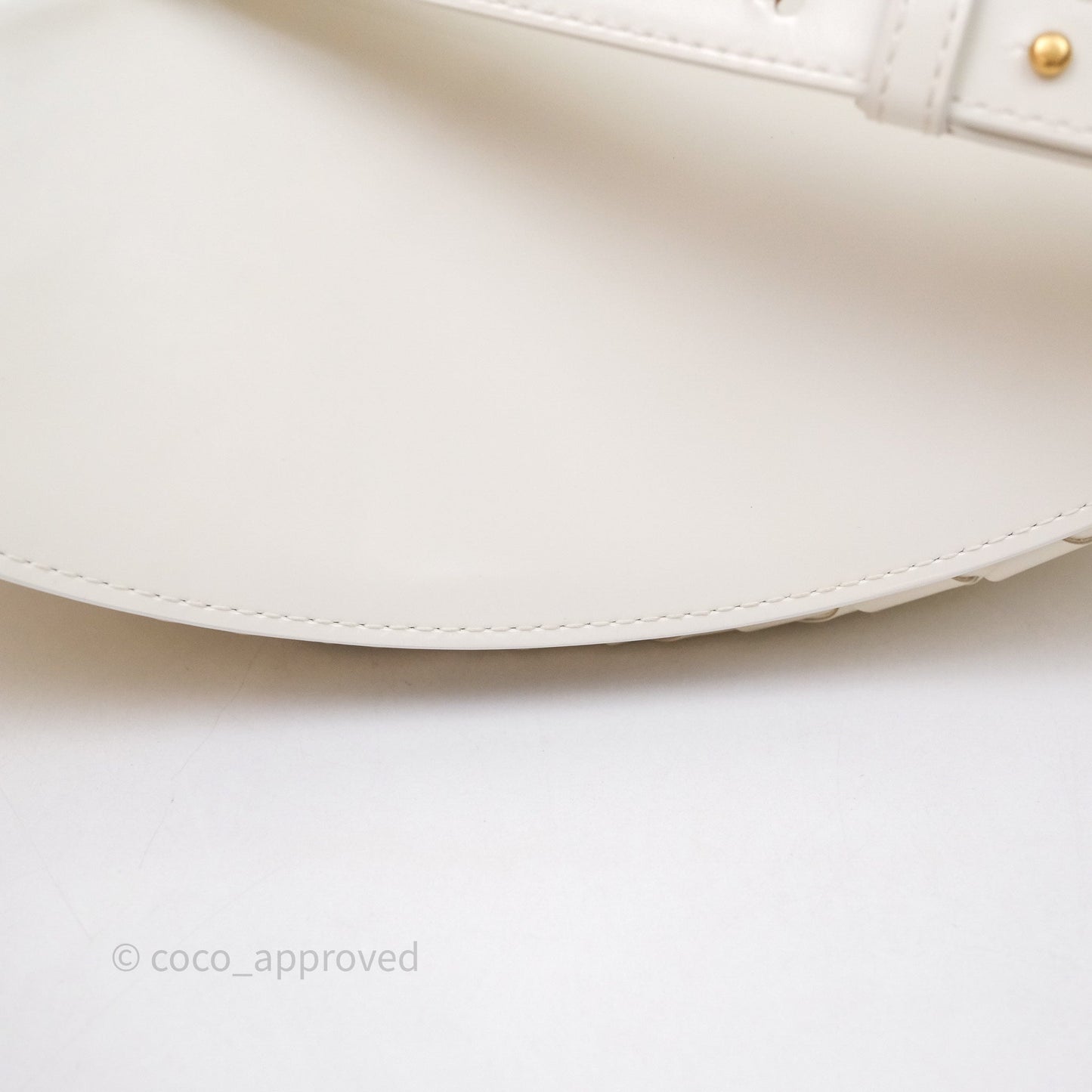 Bottega Veneta Flap Woven Leather White Shoulder Bag