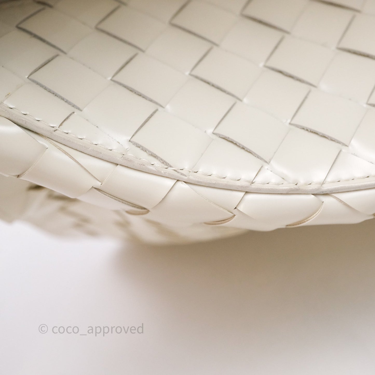 Bottega Veneta Flap Woven Leather White Shoulder Bag