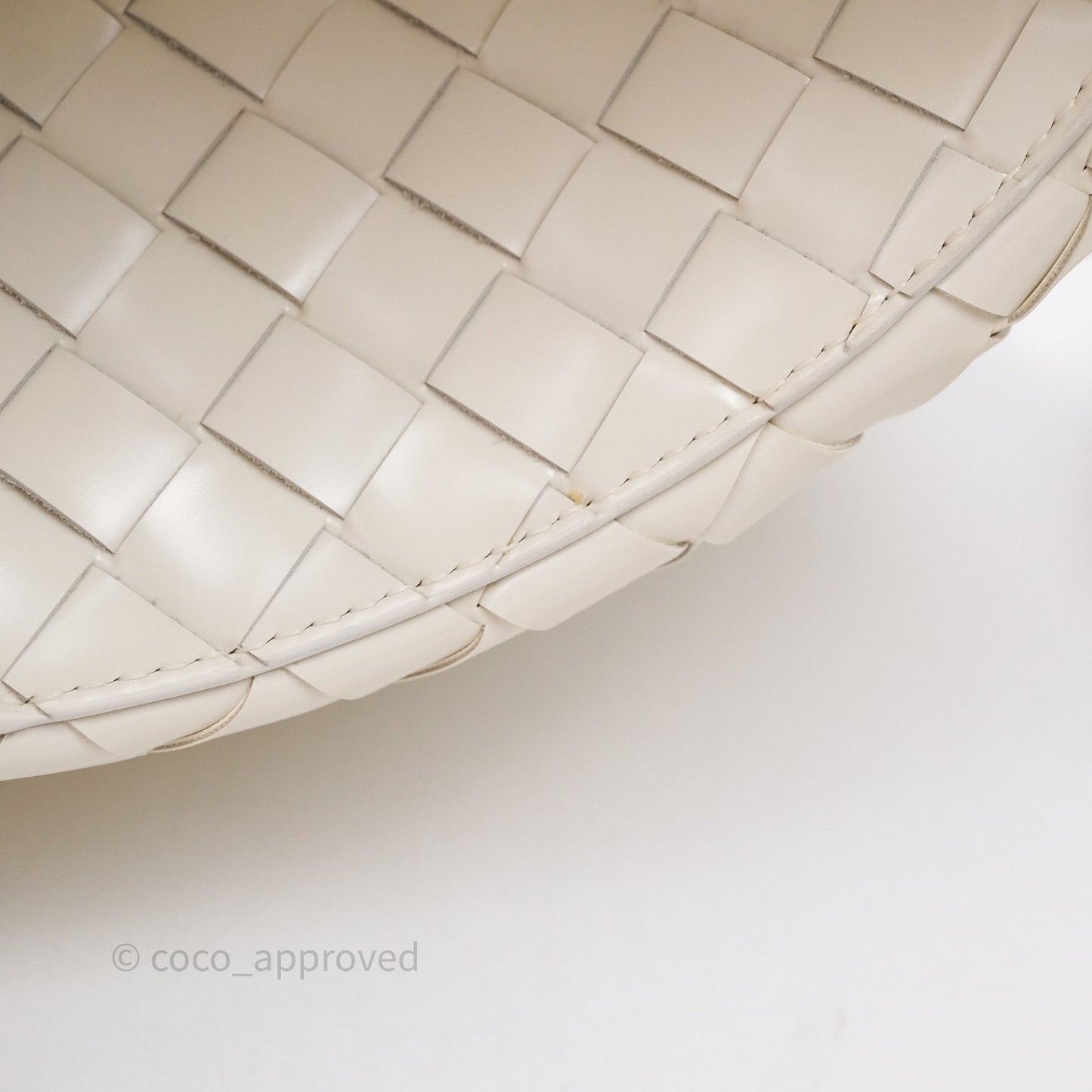 Bottega Veneta Flap Woven Leather White Shoulder Bag