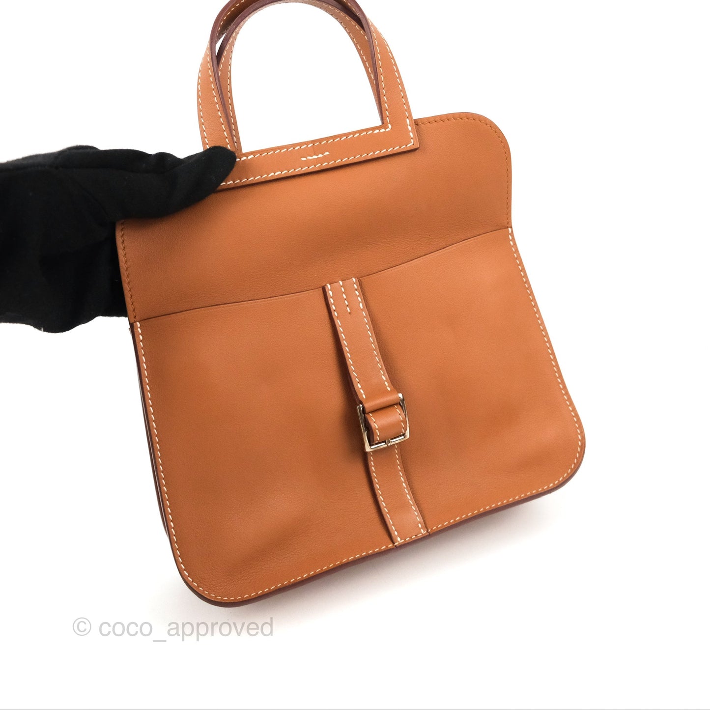 Hermès Mini Halzan Gold Evercolour Palladium Hardware