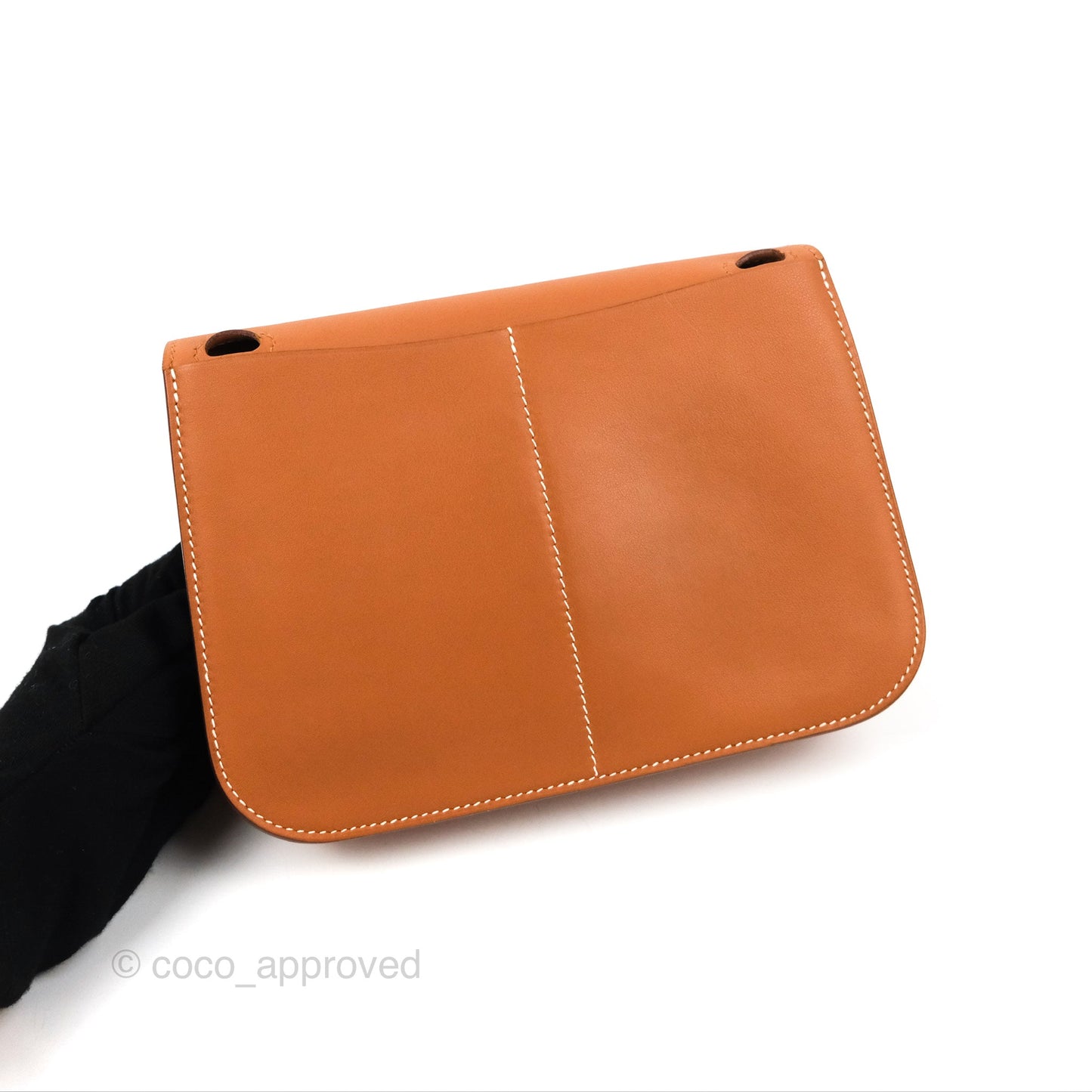Hermès Mini Halzan Gold Evercolour Palladium Hardware