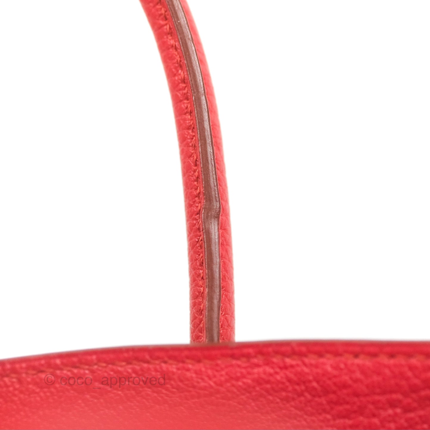 Hermes Birkin 25 Togo Rouge Vermillon Gold Hardware