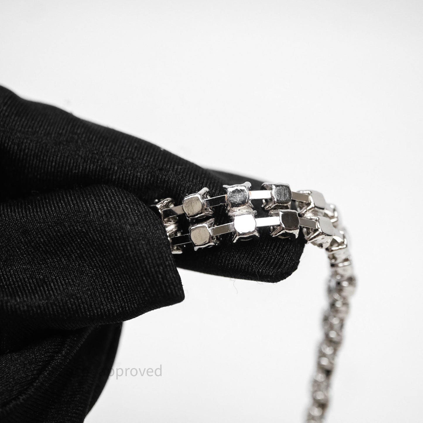 Chanel Crystals Logo Chain Belt Silver Tone 18S