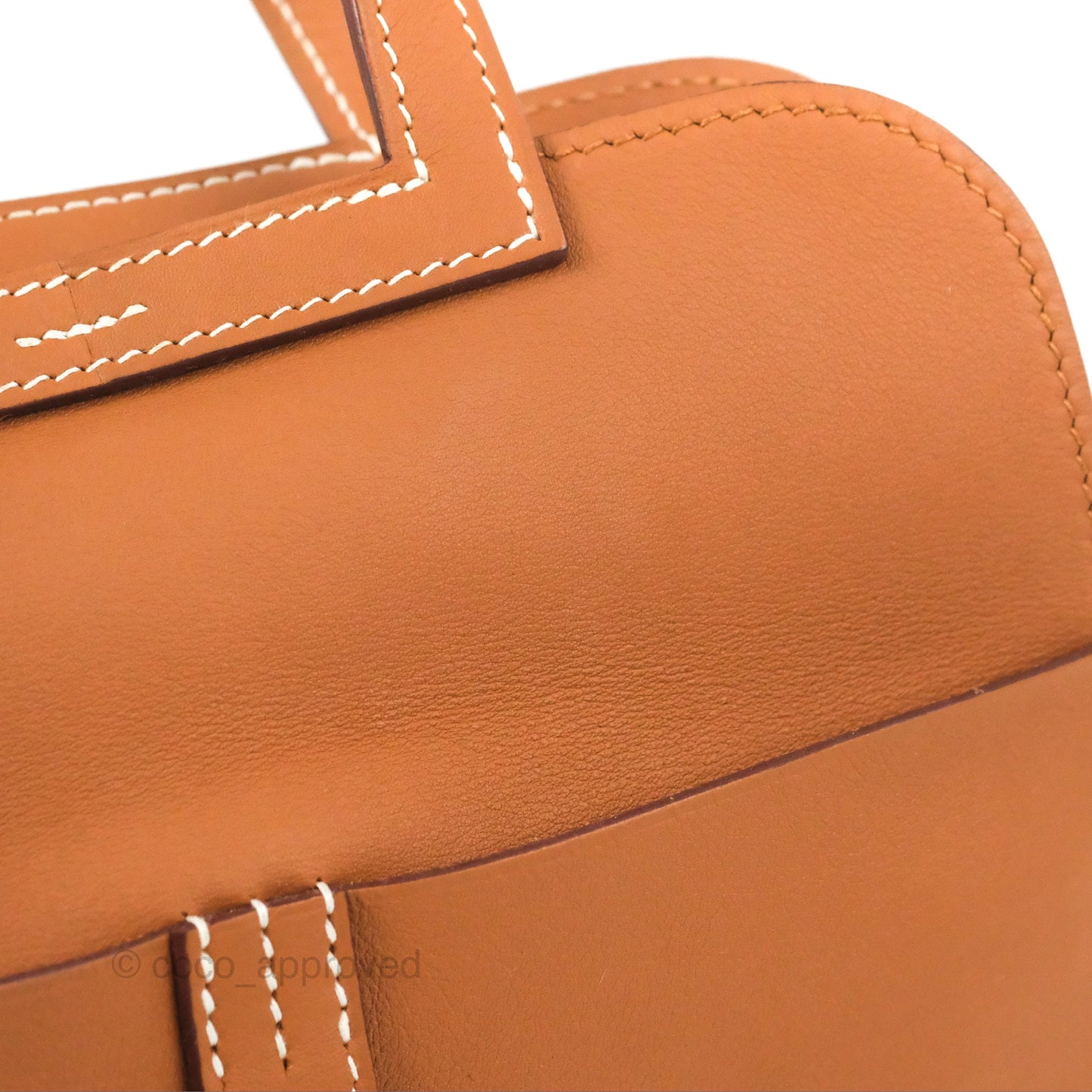 Hermès Mini Halzan Gold Evercolour Palladium Hardware