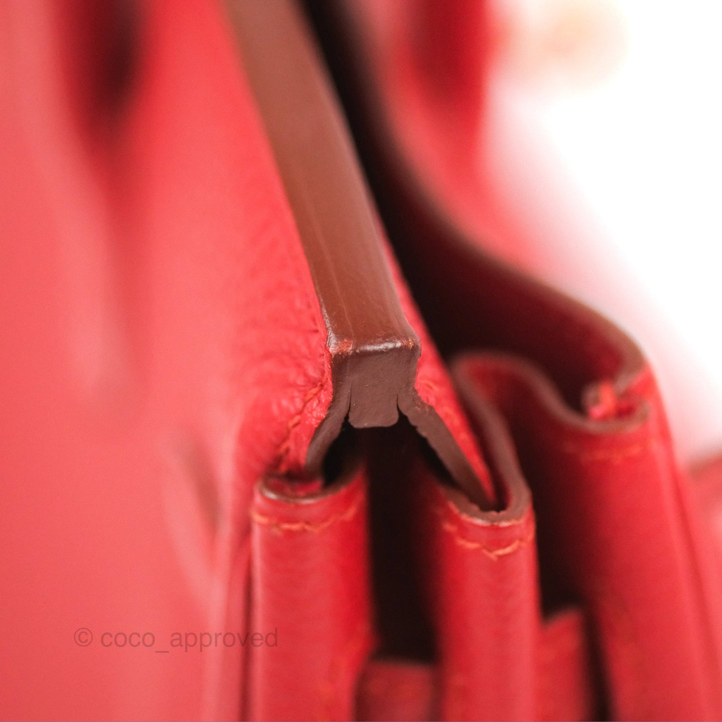 Hermes Birkin 25 Togo Rouge Vermillon Gold Hardware