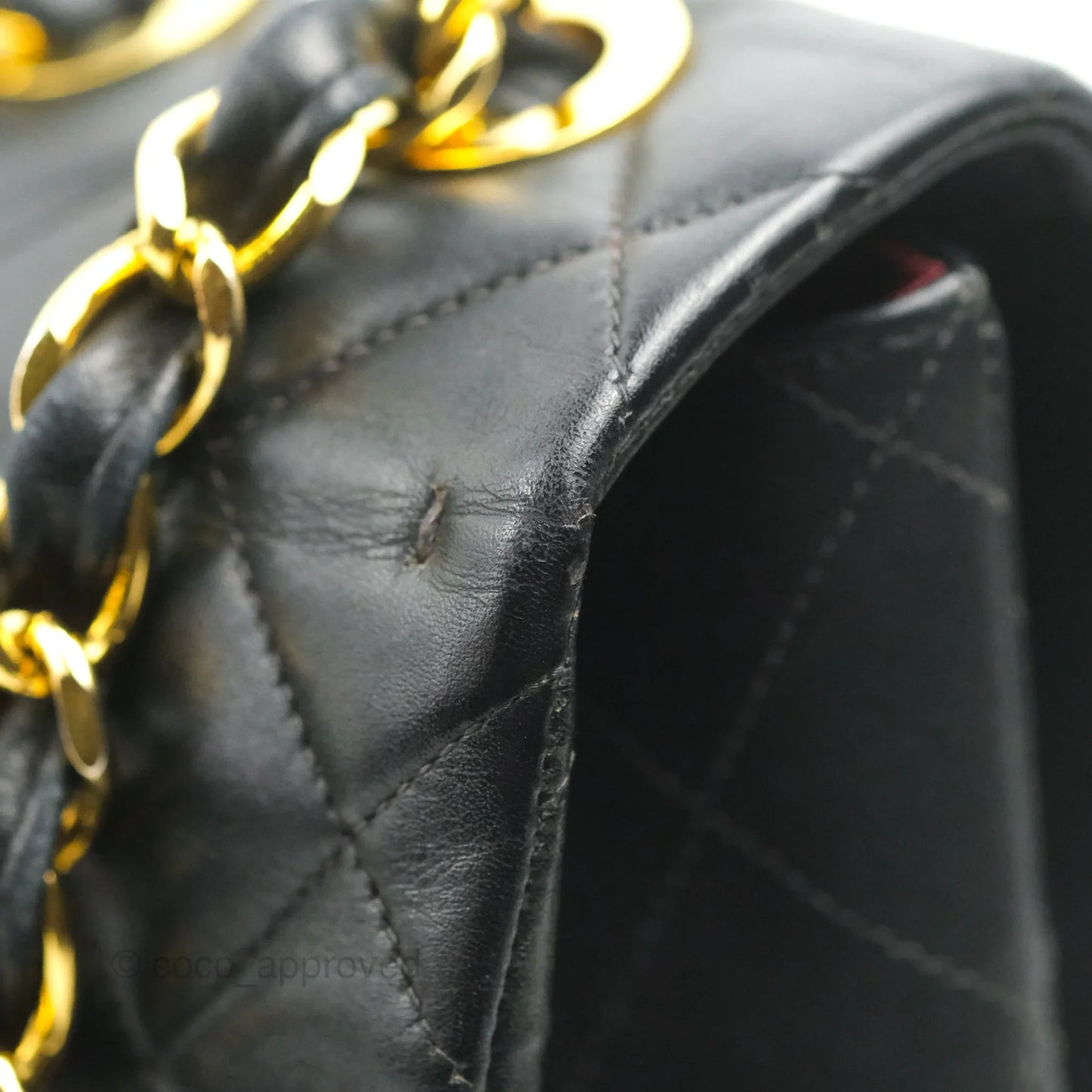Chanel Vintage XL Jumbo Single Flap Black Lambskin 24K Gold Hardware