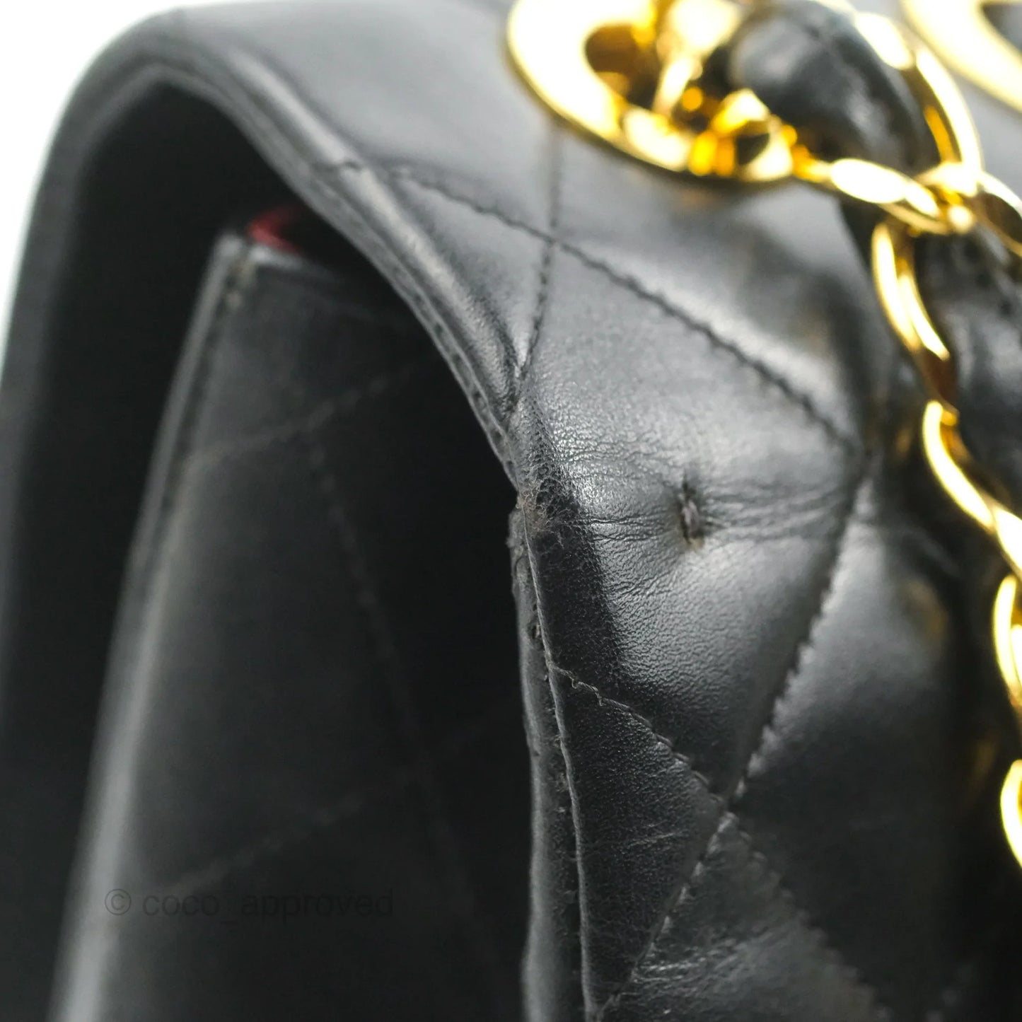 Chanel Vintage XL Jumbo Single Flap Black Lambskin 24K Gold Hardware