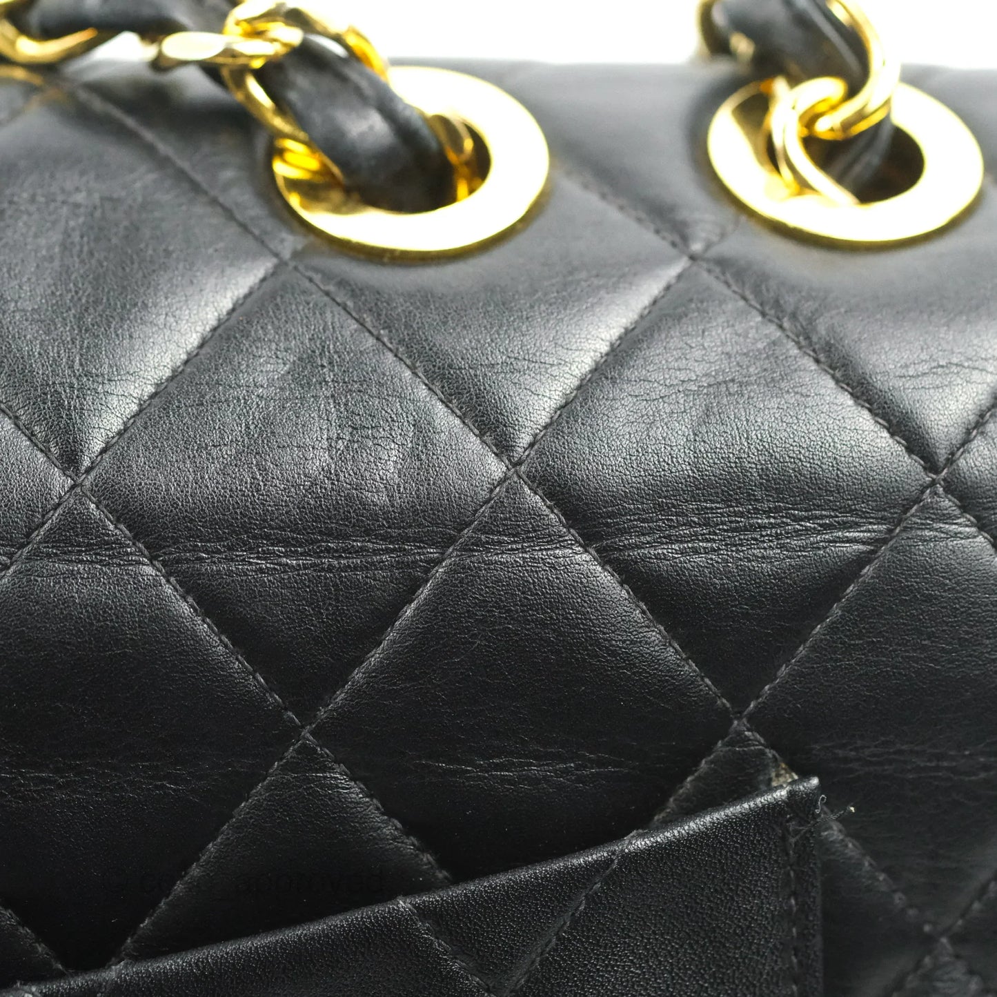 Chanel Vintage XL Jumbo Single Flap Black Lambskin 24K Gold Hardware