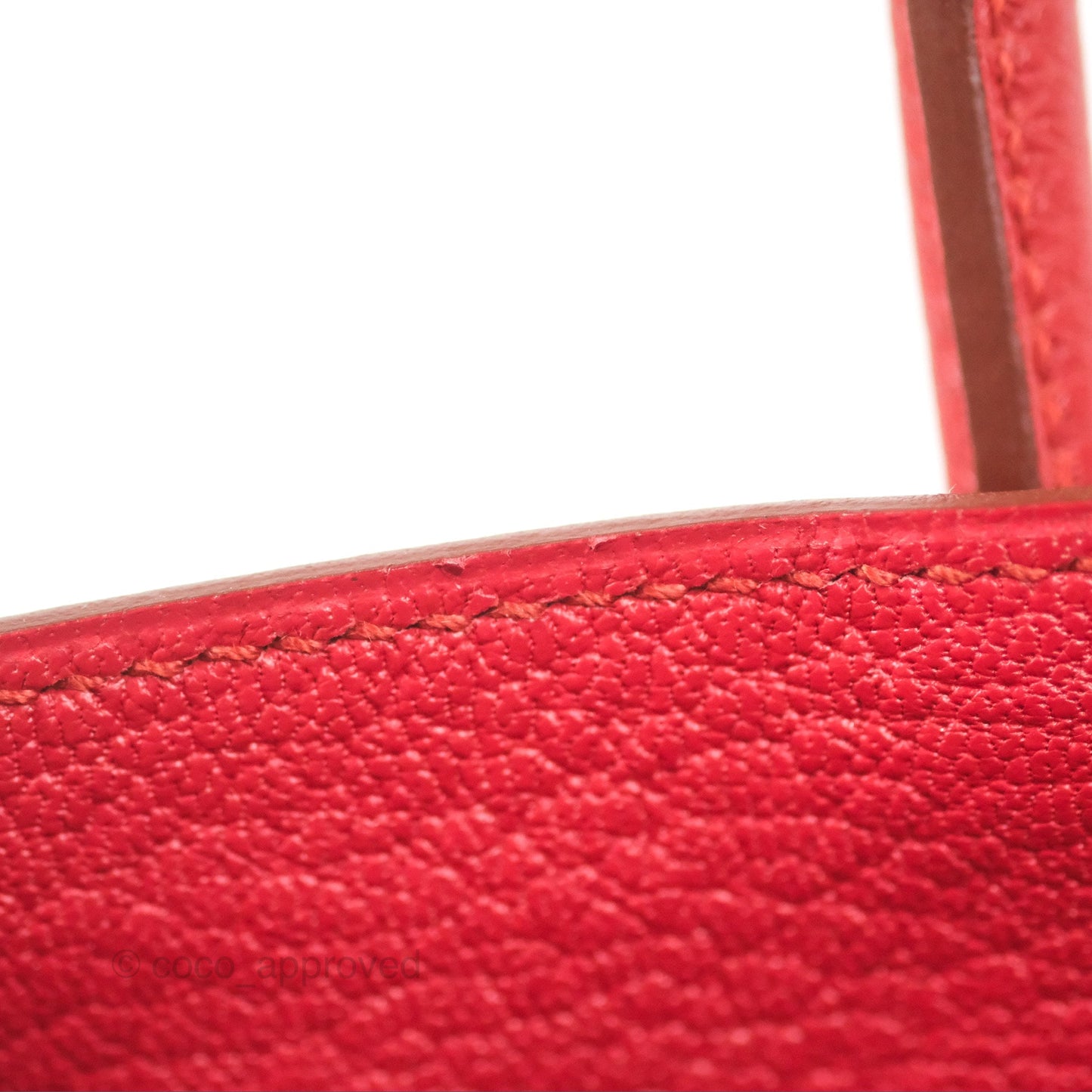 Hermes Birkin 25 Togo Rouge Vermillon Gold Hardware
