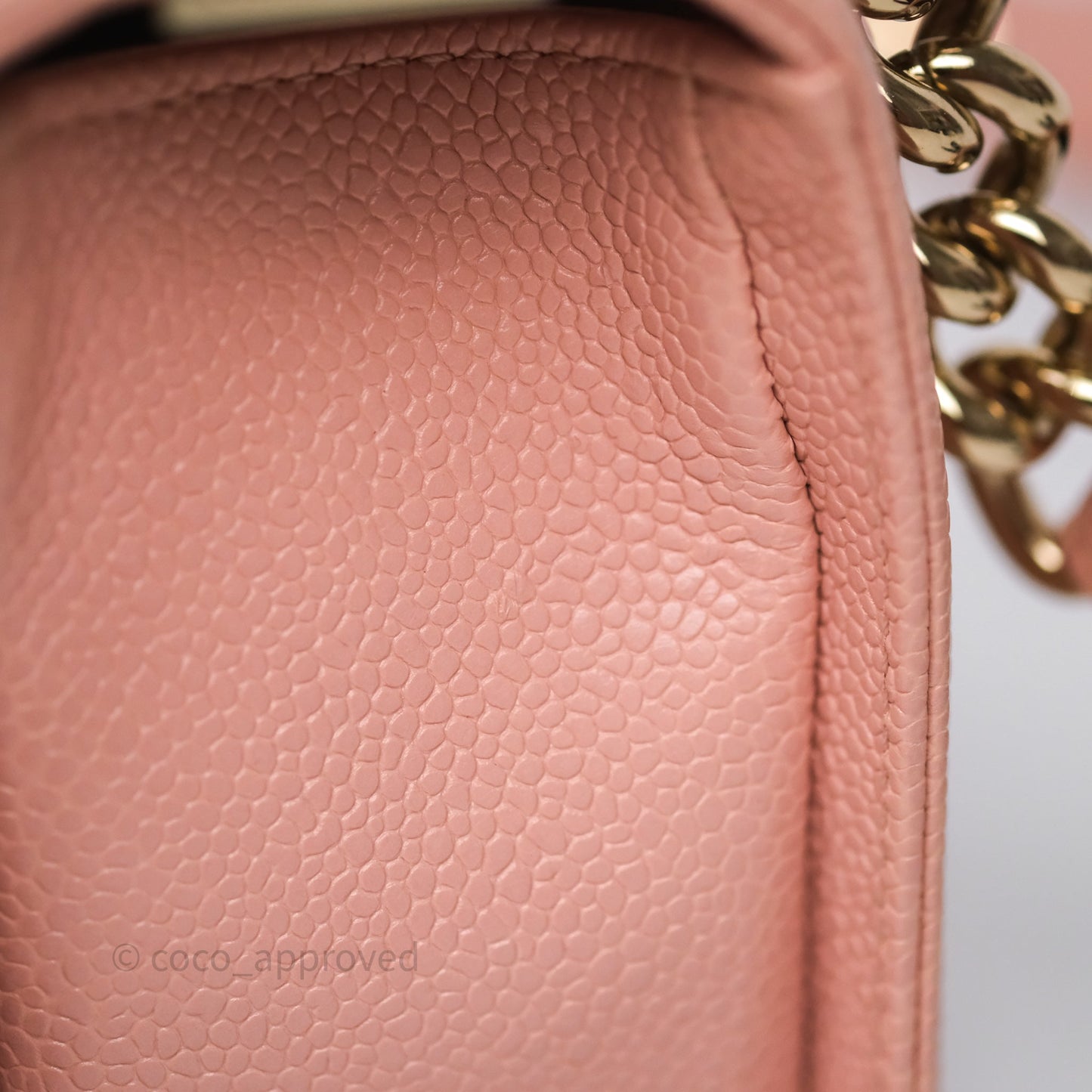 Chanel Small Boy Quilted Pink Caviar Gold Hardware