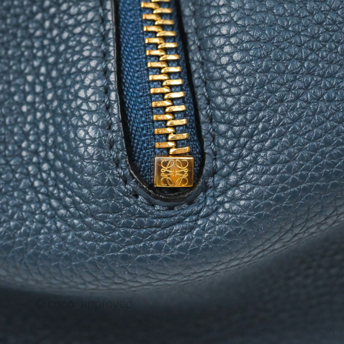 Loewe Hammock Small Shoulder Bag Navy Blue Soft Grained Calfskin