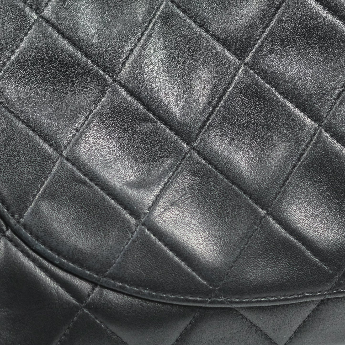Chanel Vintage XL Jumbo Single Flap Black Lambskin 24K Gold Hardware