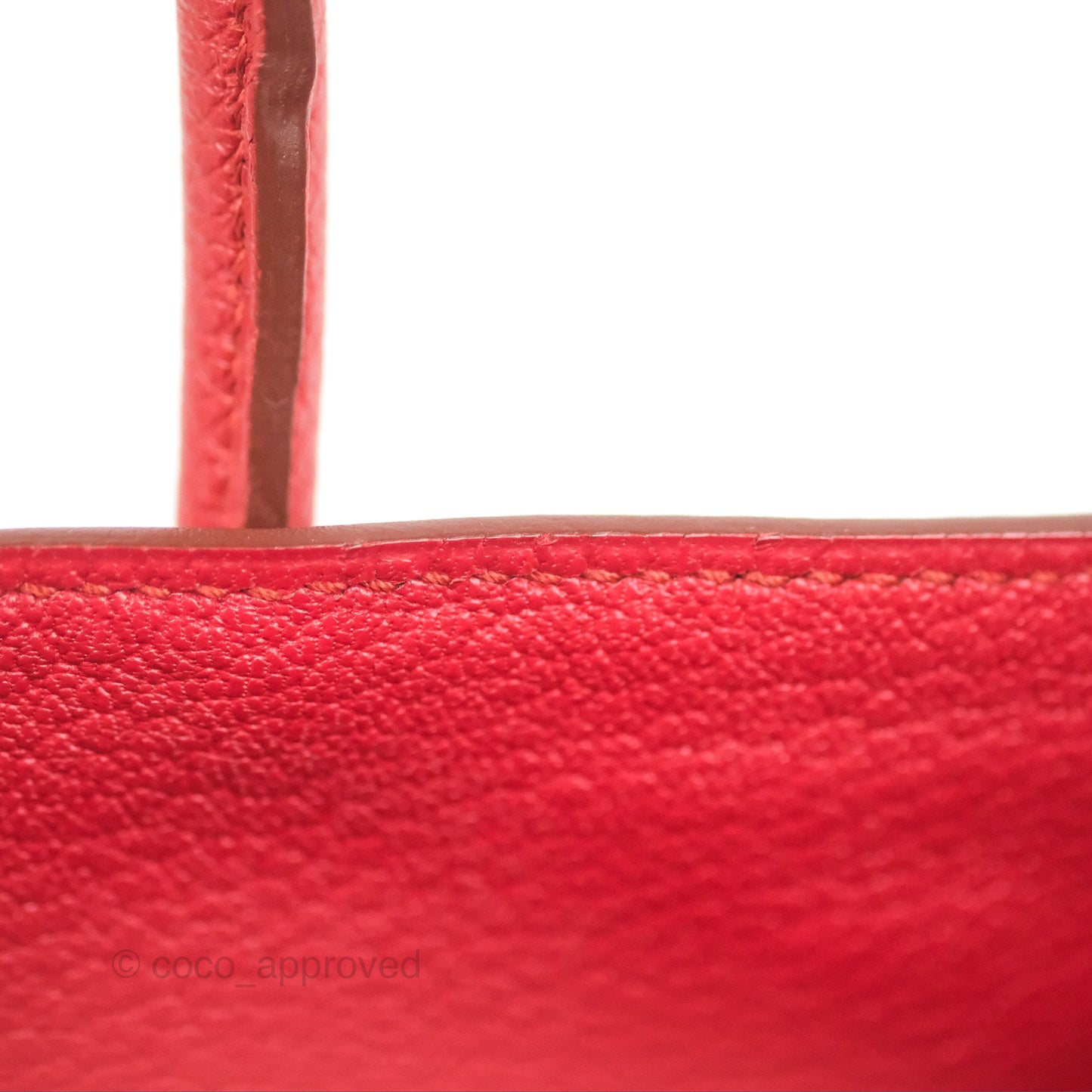Hermes Birkin 25 Togo Rouge Vermillon Gold Hardware