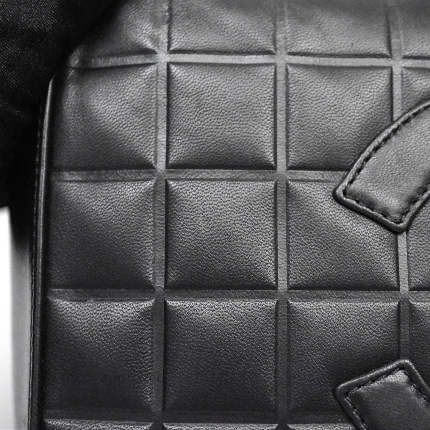 Chanel Vintage Chocolate Bar Shoulder Bag Black Lambskin